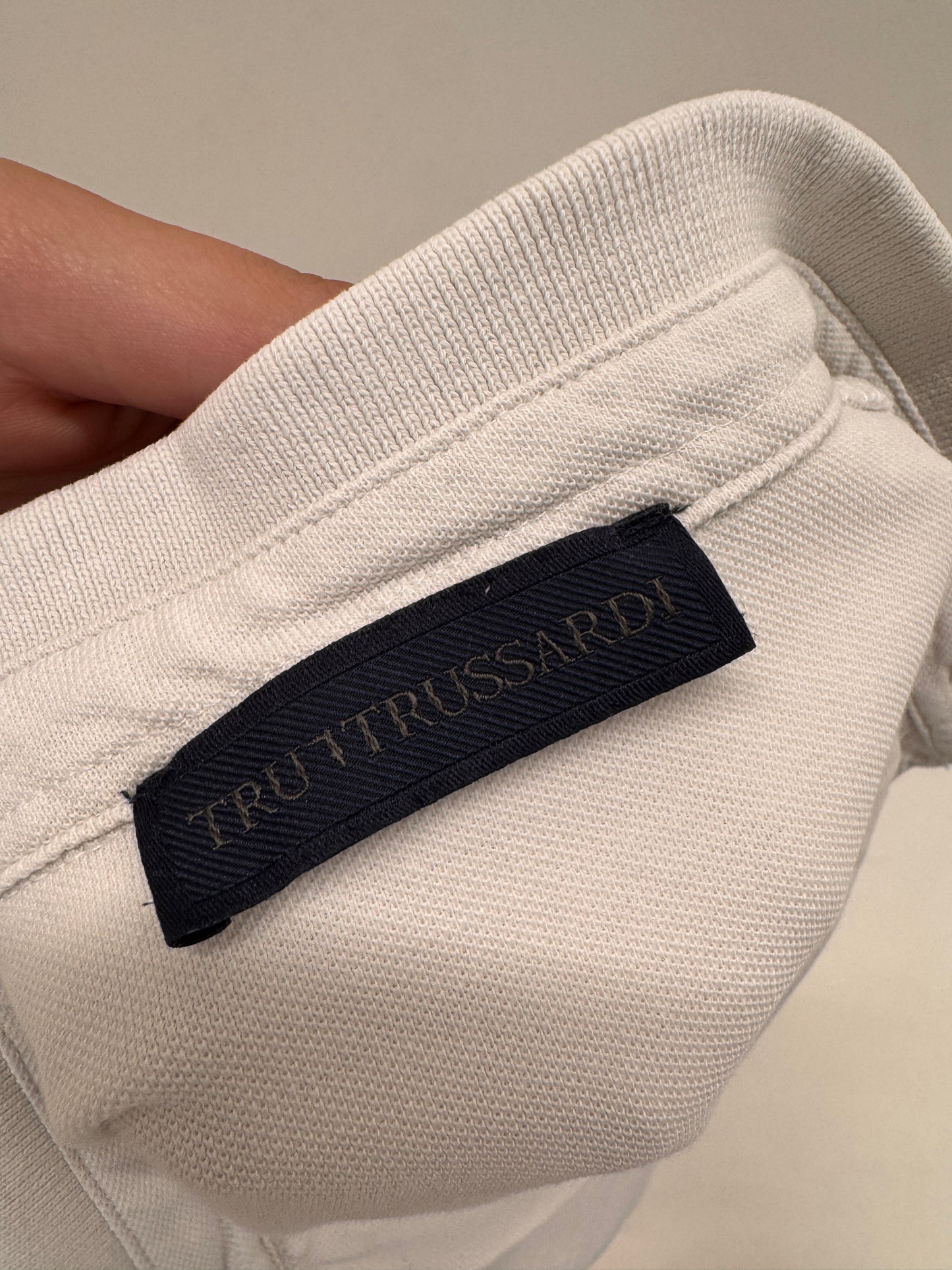 Top polo luxury Trussardi din bumbac pique de gramaj mare