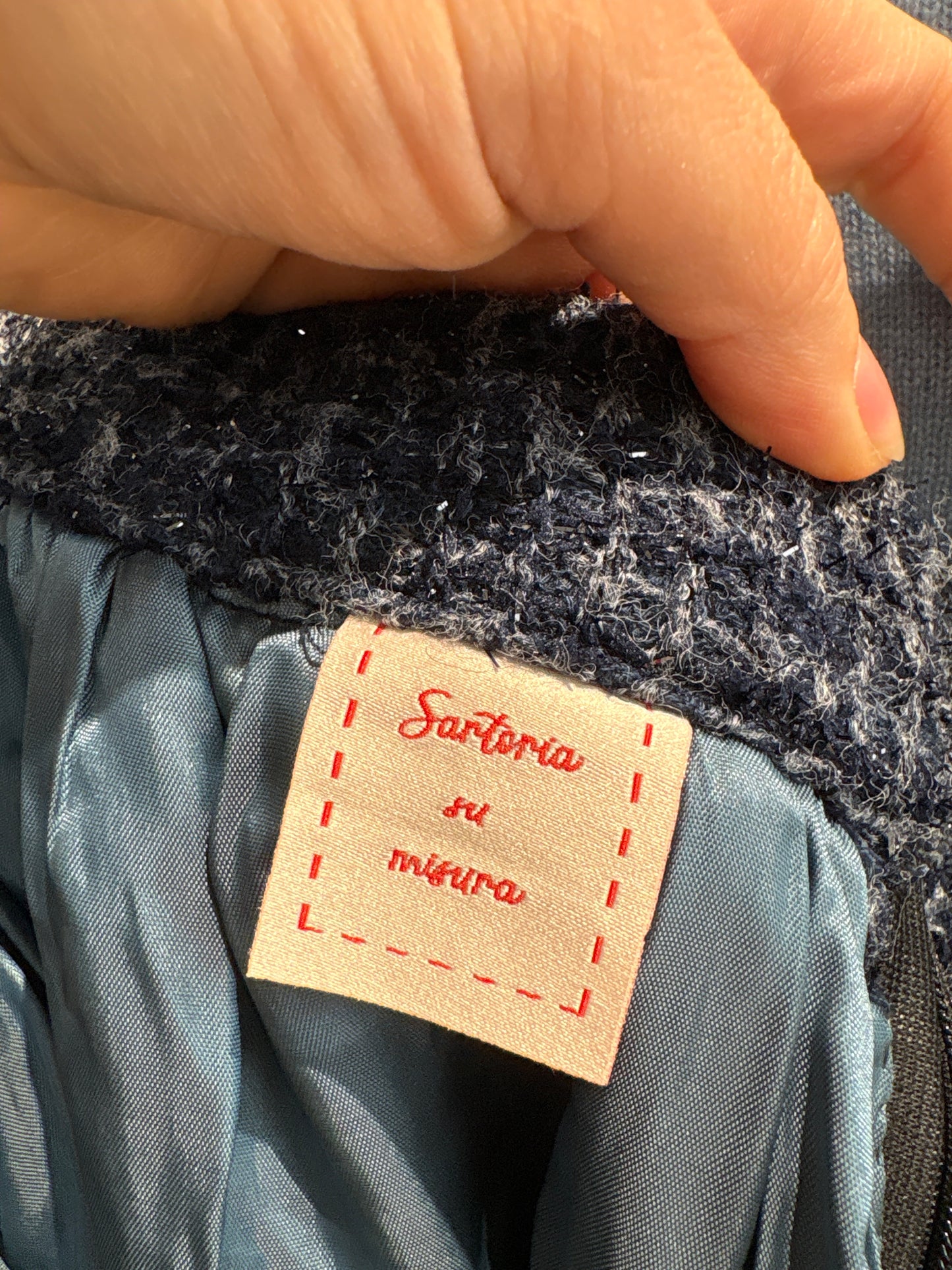 Fustă luxury în stil Chanel din boucle de lana prețios în croi super amplu