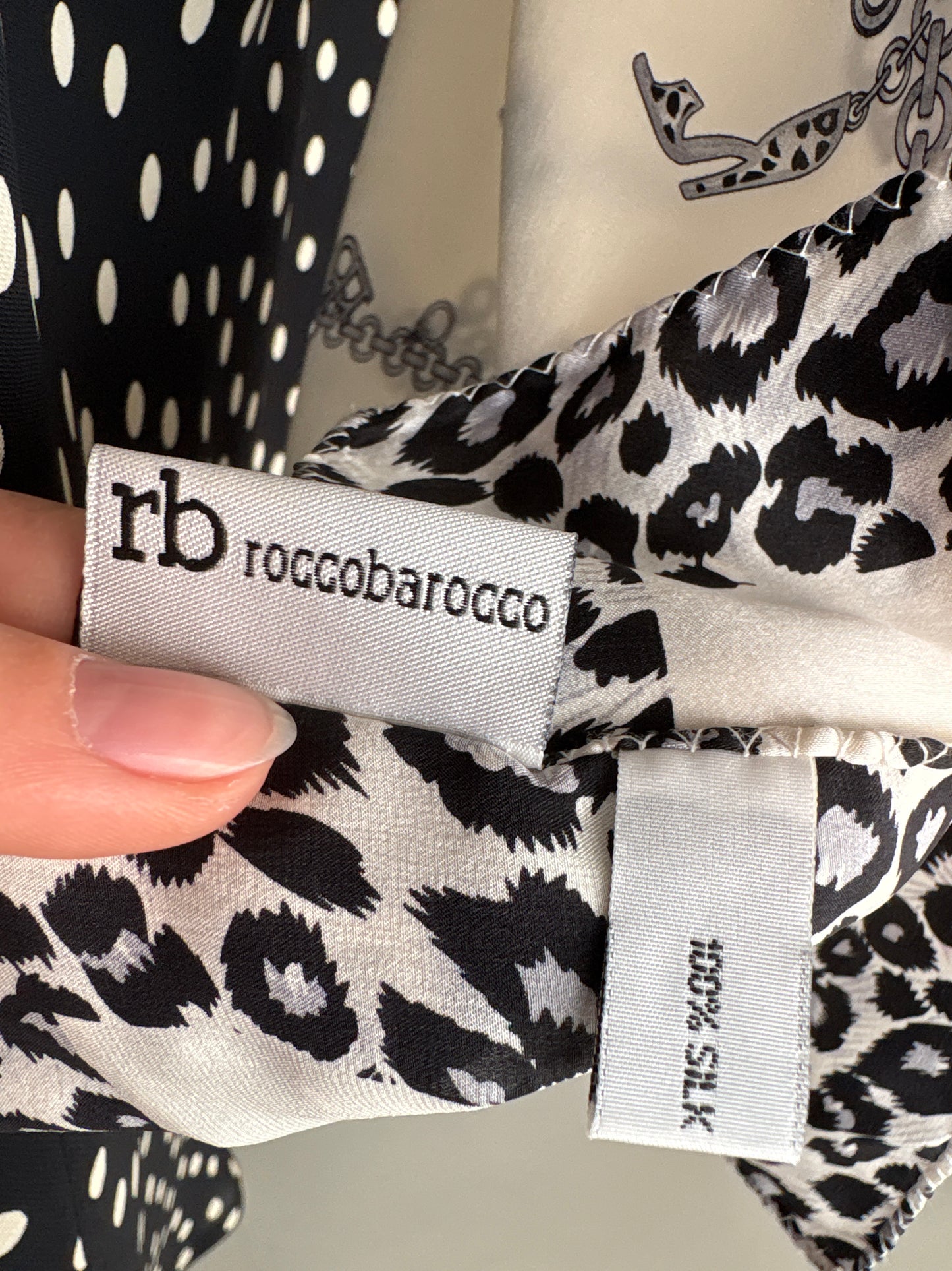 Eșarfă luxury Rocco Barocco din mătase naturală