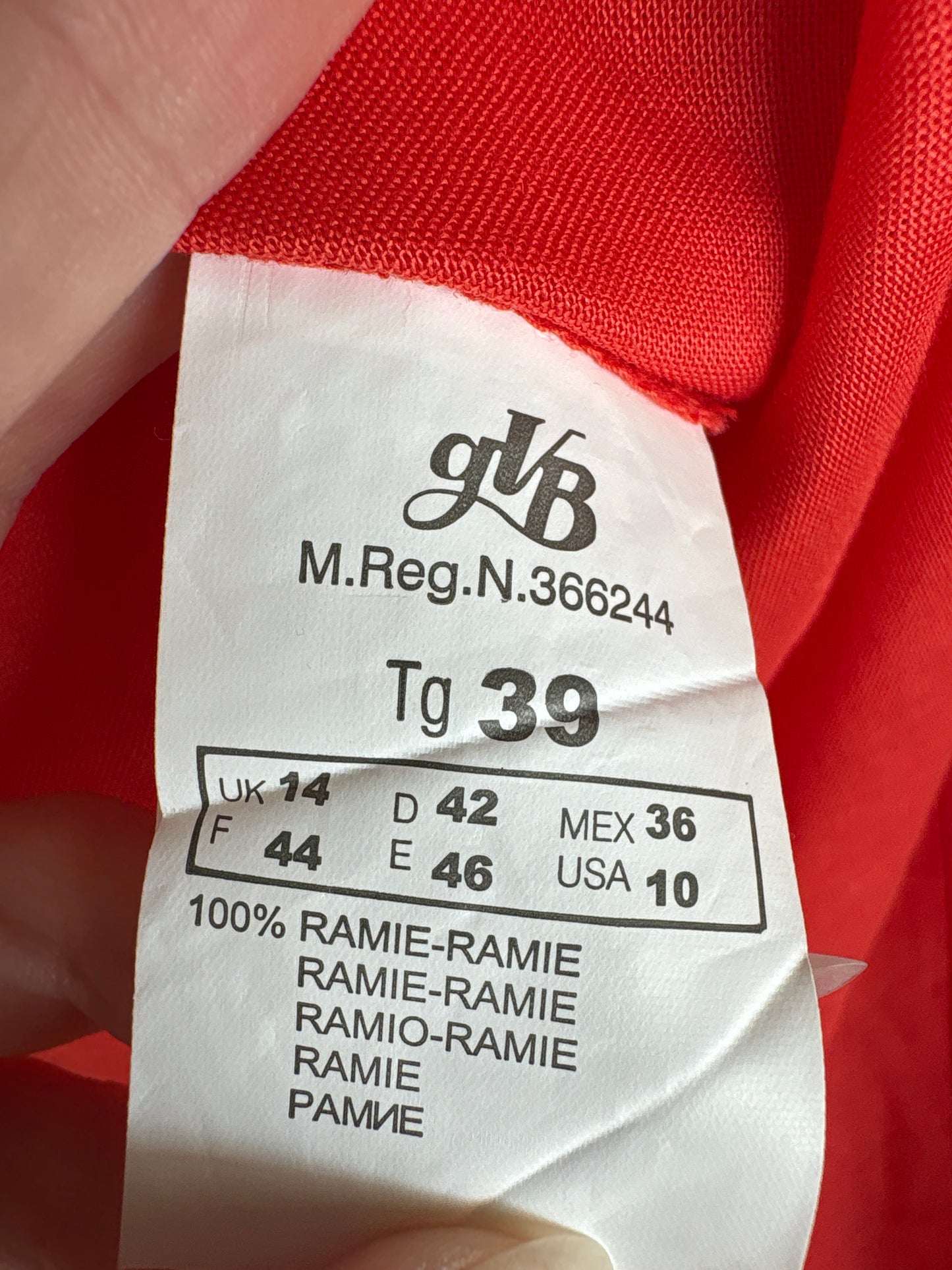 Deux piece de brand luxury italian plus size Elena Miro fire orange din in