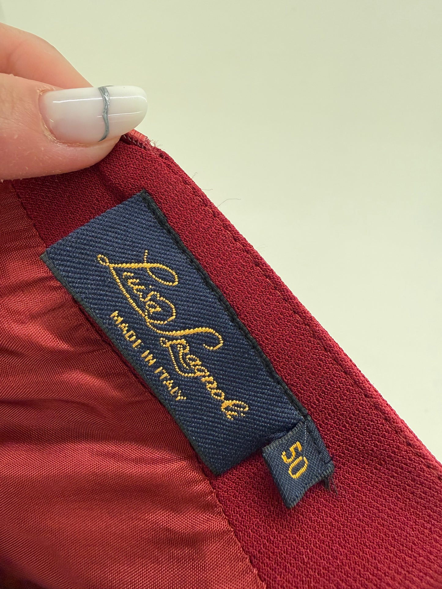 Set burgundy luxury Luisa Spagnoli cu aplicații manuale de la business la seara