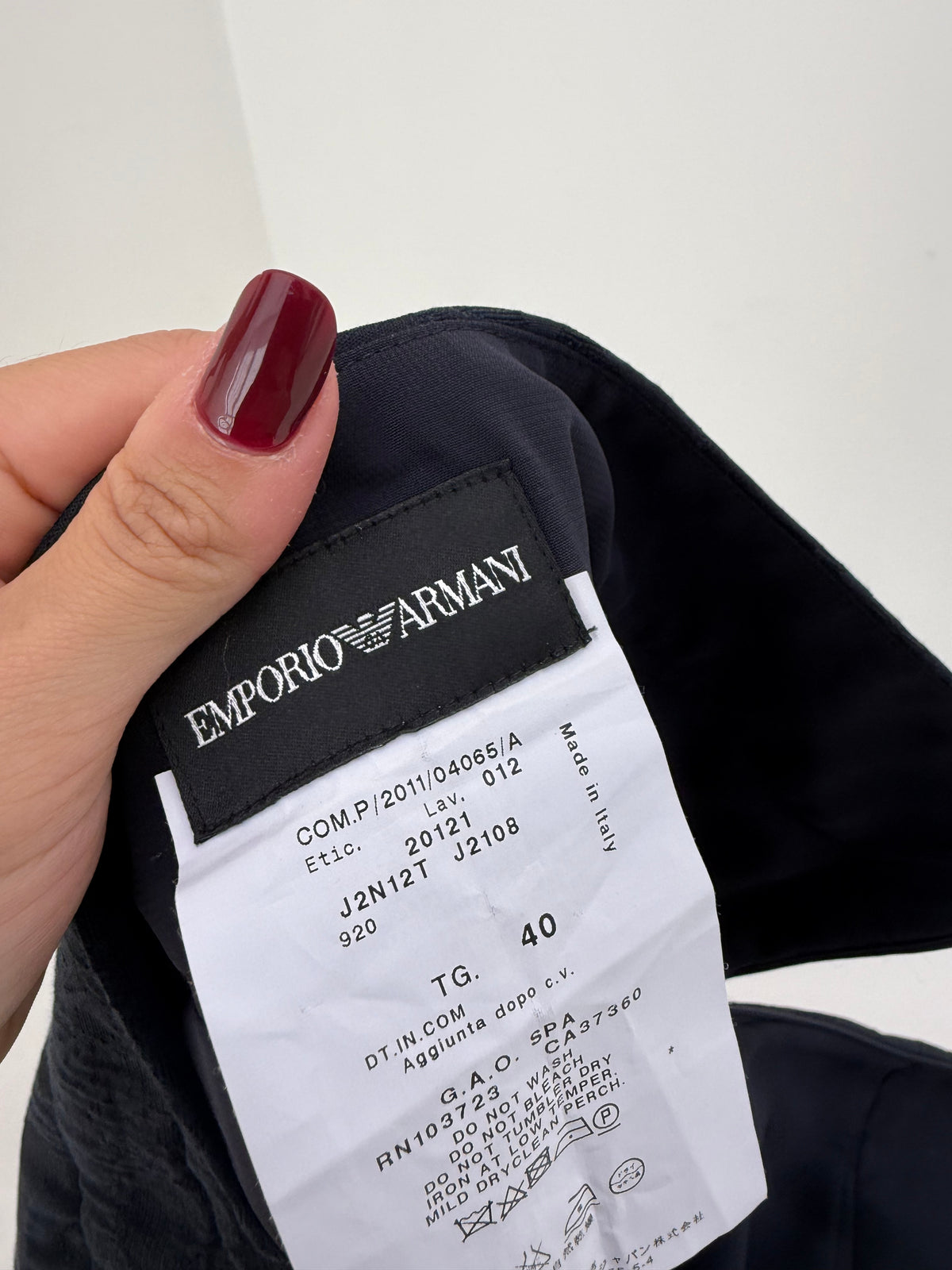 Fustă Emporio Armani din jacquard cu pense și talie ultra înaltă
