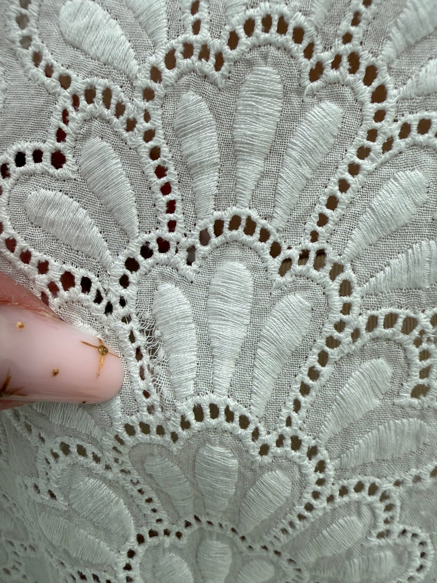 Cămașa high end vintage italiană din broderie anglaise de bumbac