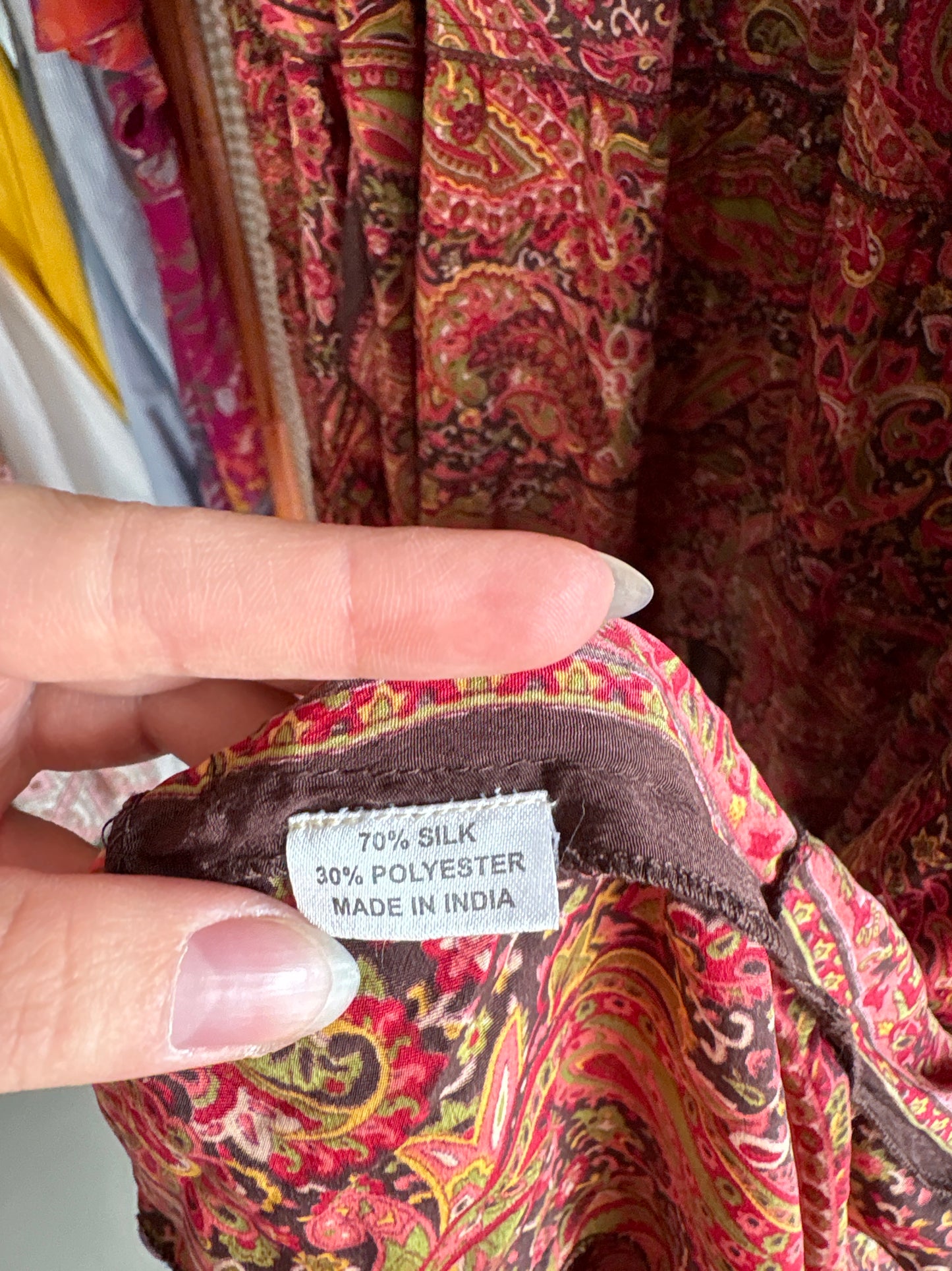 Fustă statement boho cu talie elastică în croi spectaculos 70% mătase naturală