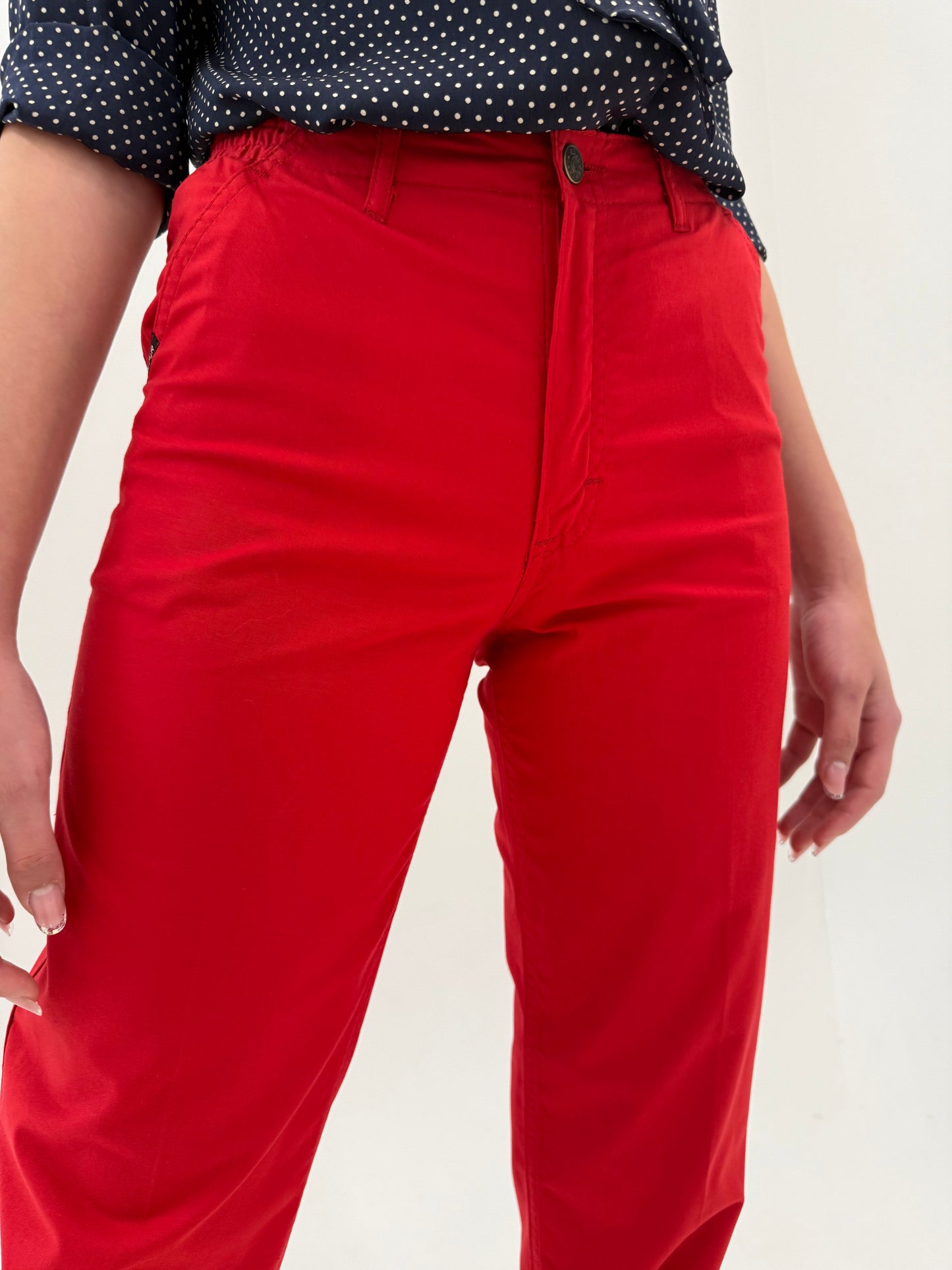 Pantaloni tall modelatori cherry red vintage noi cu etichetă