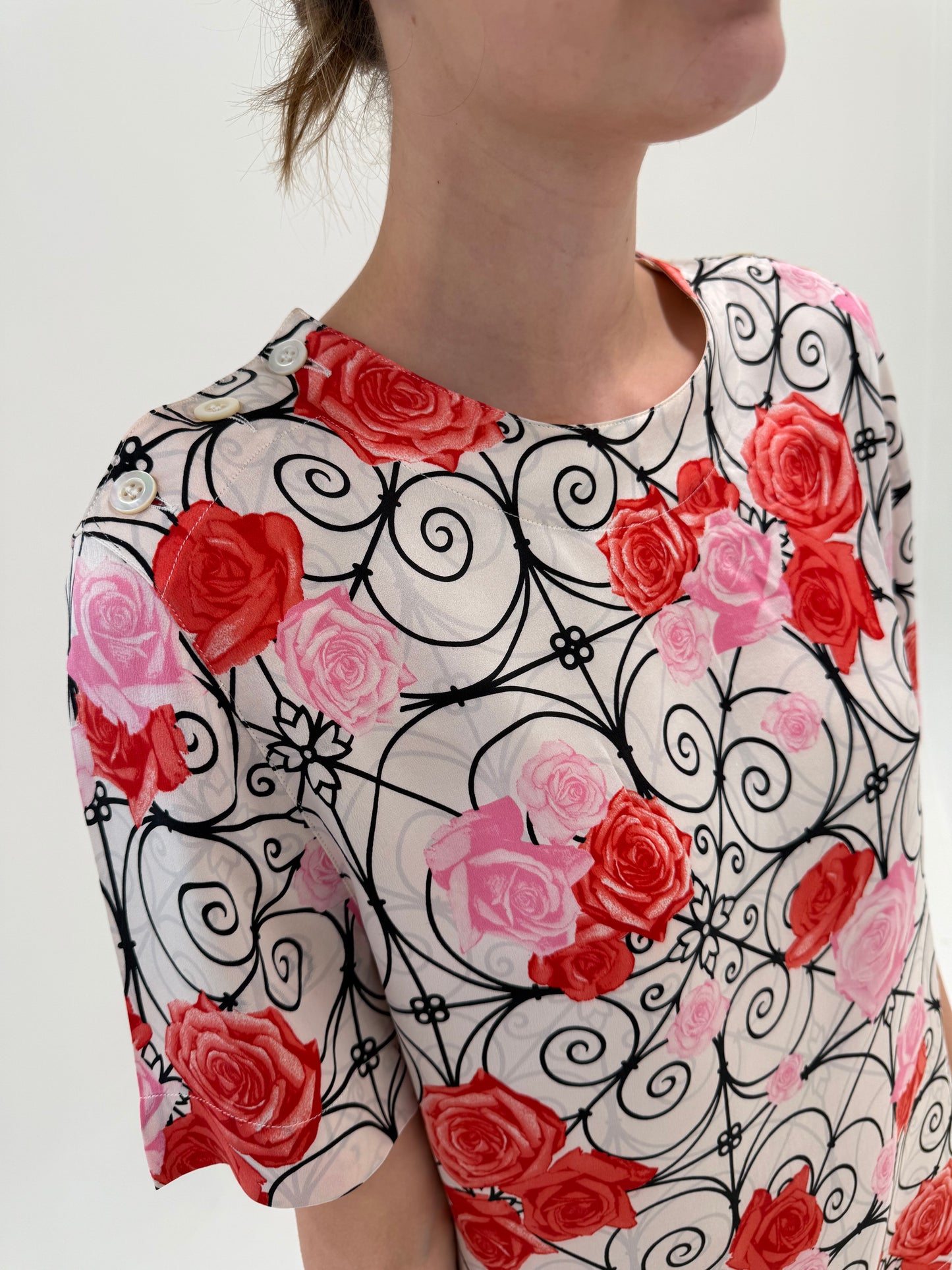 Top luxury Escada din mătase naturală cu print superb