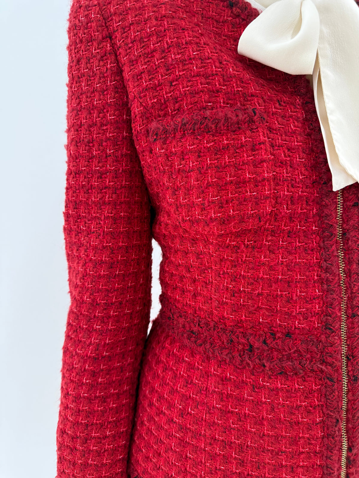 Sacou Luisa Spagnoli din tweed excepțional de lana în stil Chanel