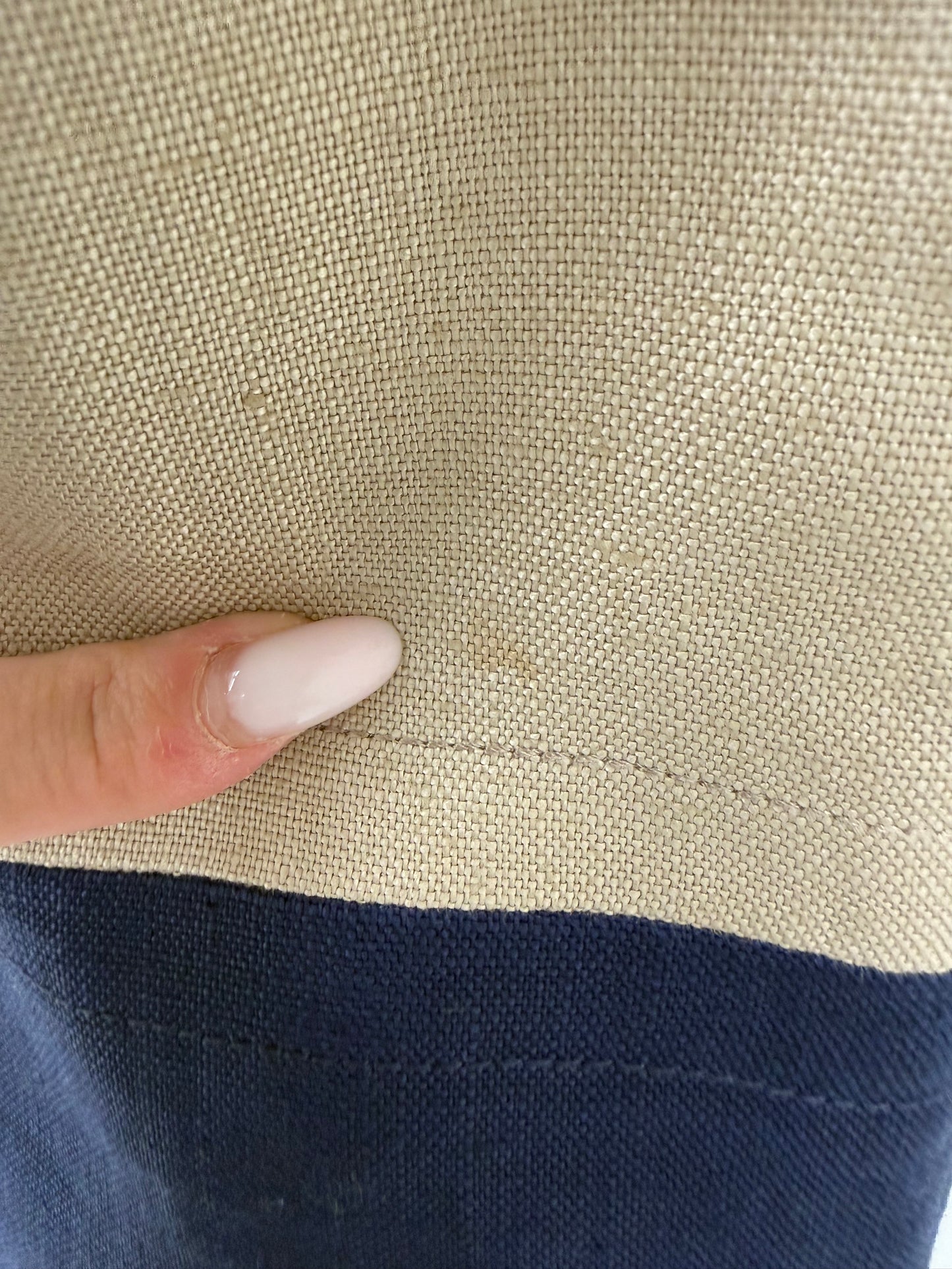 Rochie Old vintage anii 60 de colecție nouă cu eticheta din pânză structurată extrafina de in