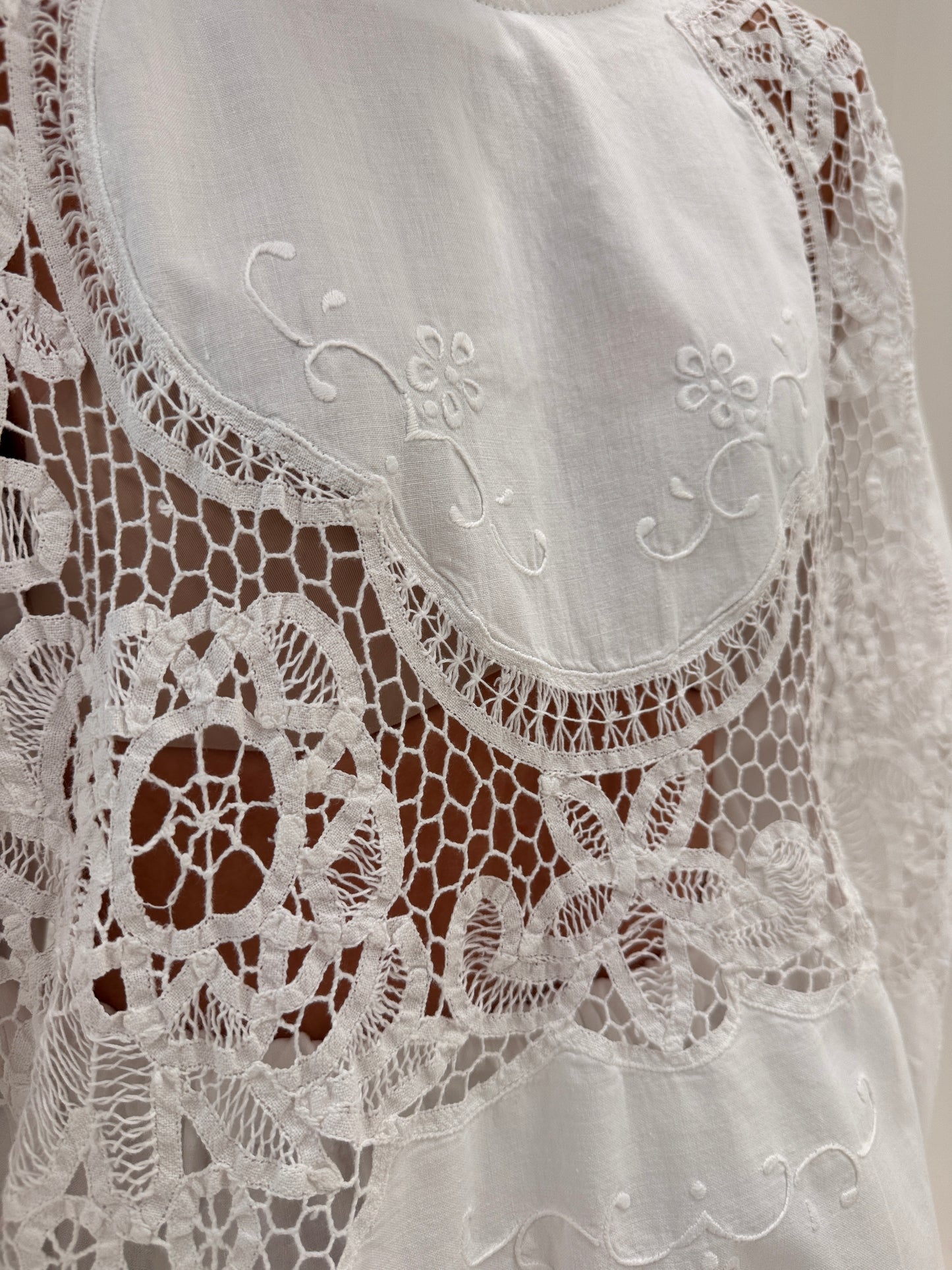 Set bijuterie din pânză de bumbac cu macrame lucrat manual