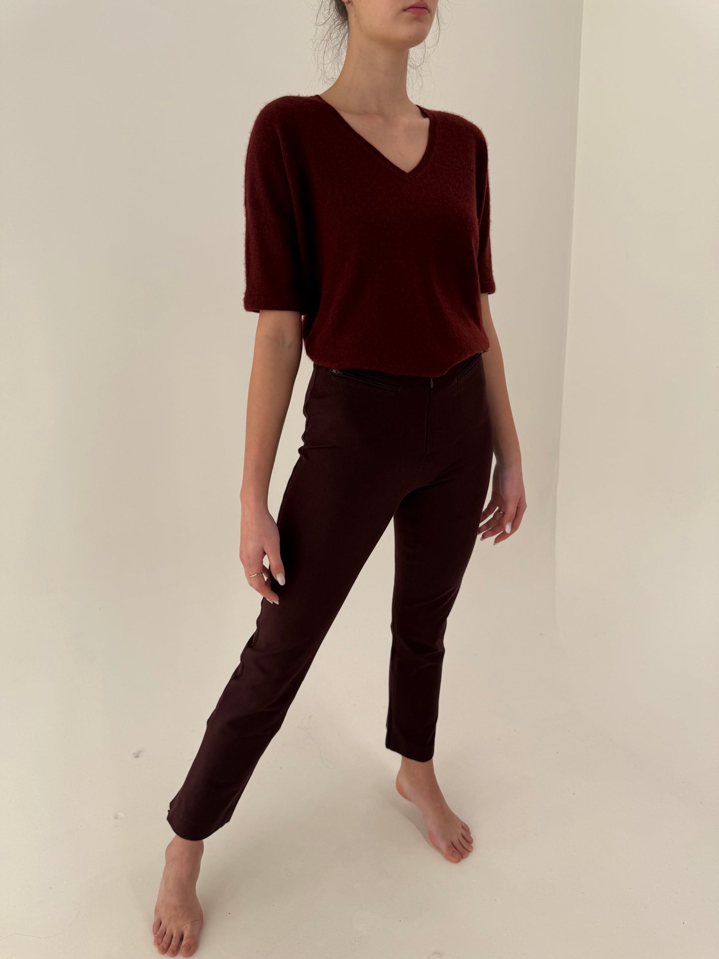 Pantaloni modelatori dark burgundy de brand luxury Joseph
