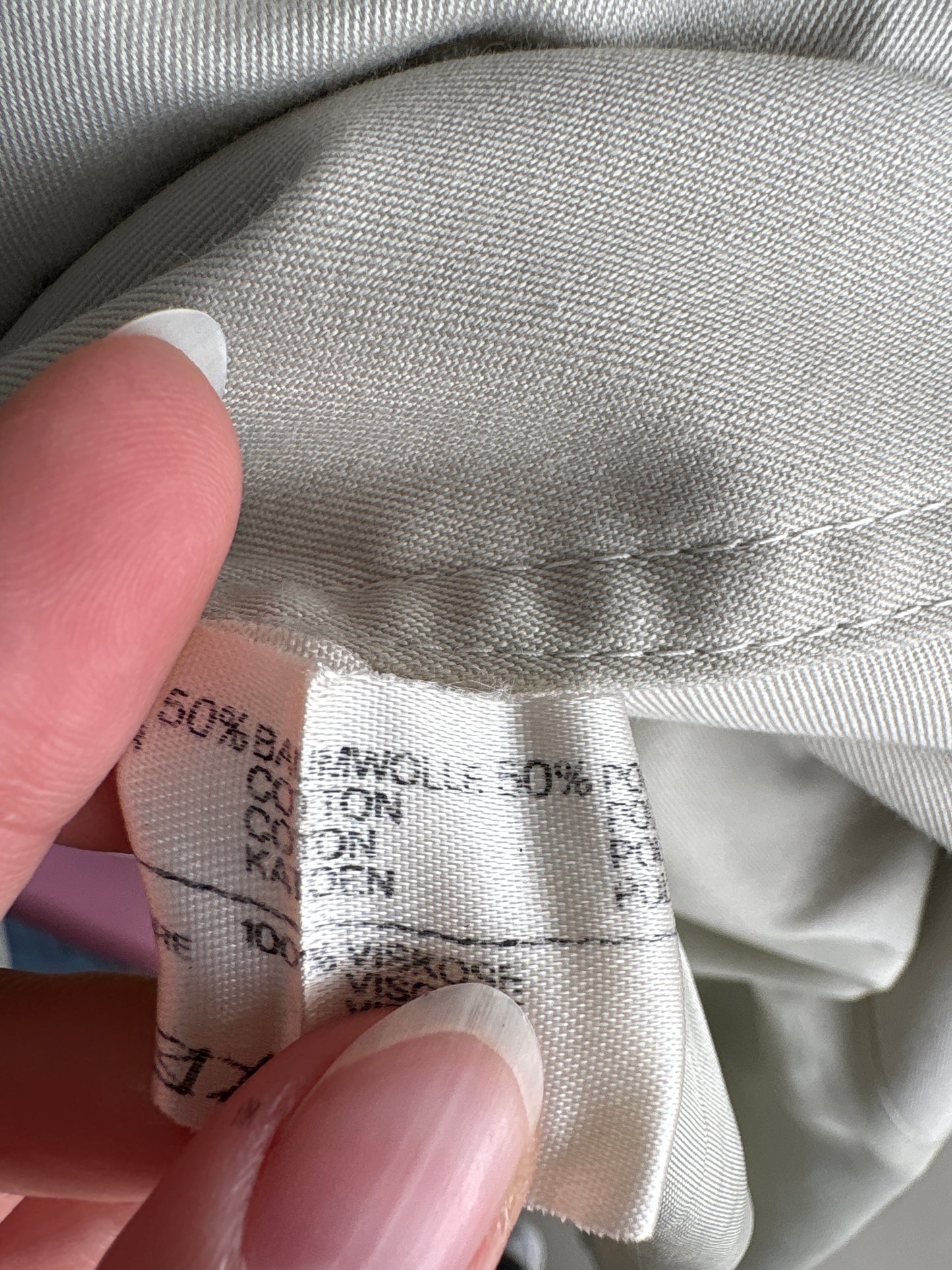 Trench vintage excepțional din gabardină în nuanța pudrată de brand premium