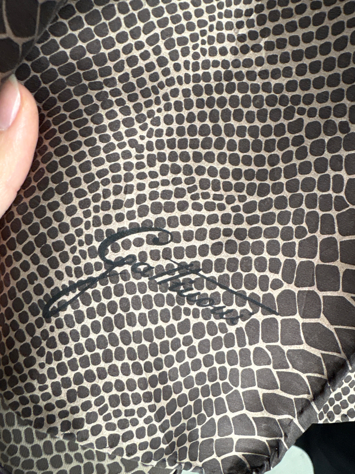 Eșarfă luxury Gattinoni XL animal print din mătase naturală