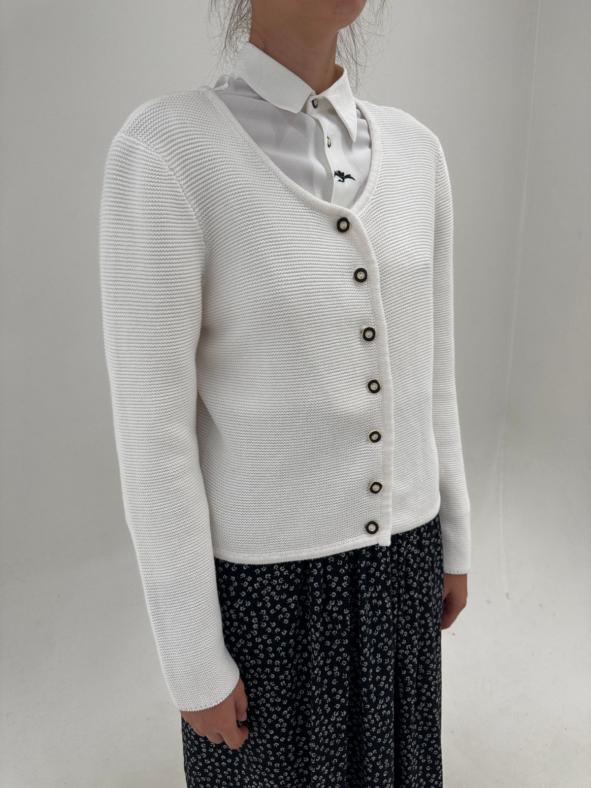 Cardigan tip jachetă vintage din bumbac premium de gramaj mare