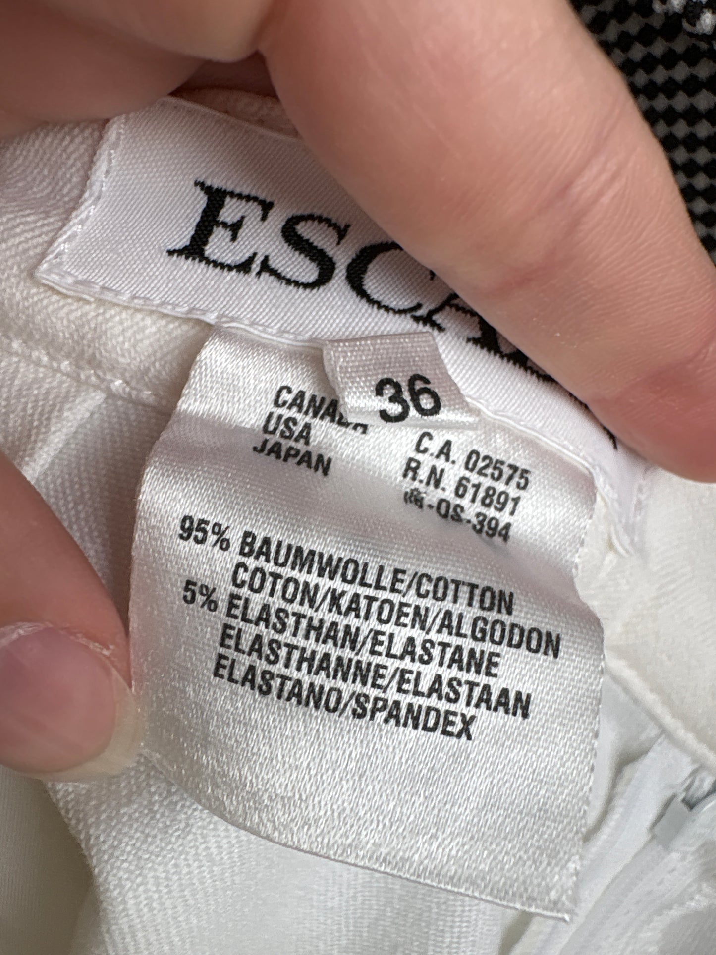 Fustă Escada vintage creion din twill de bumbac cu talie ultra înaltă