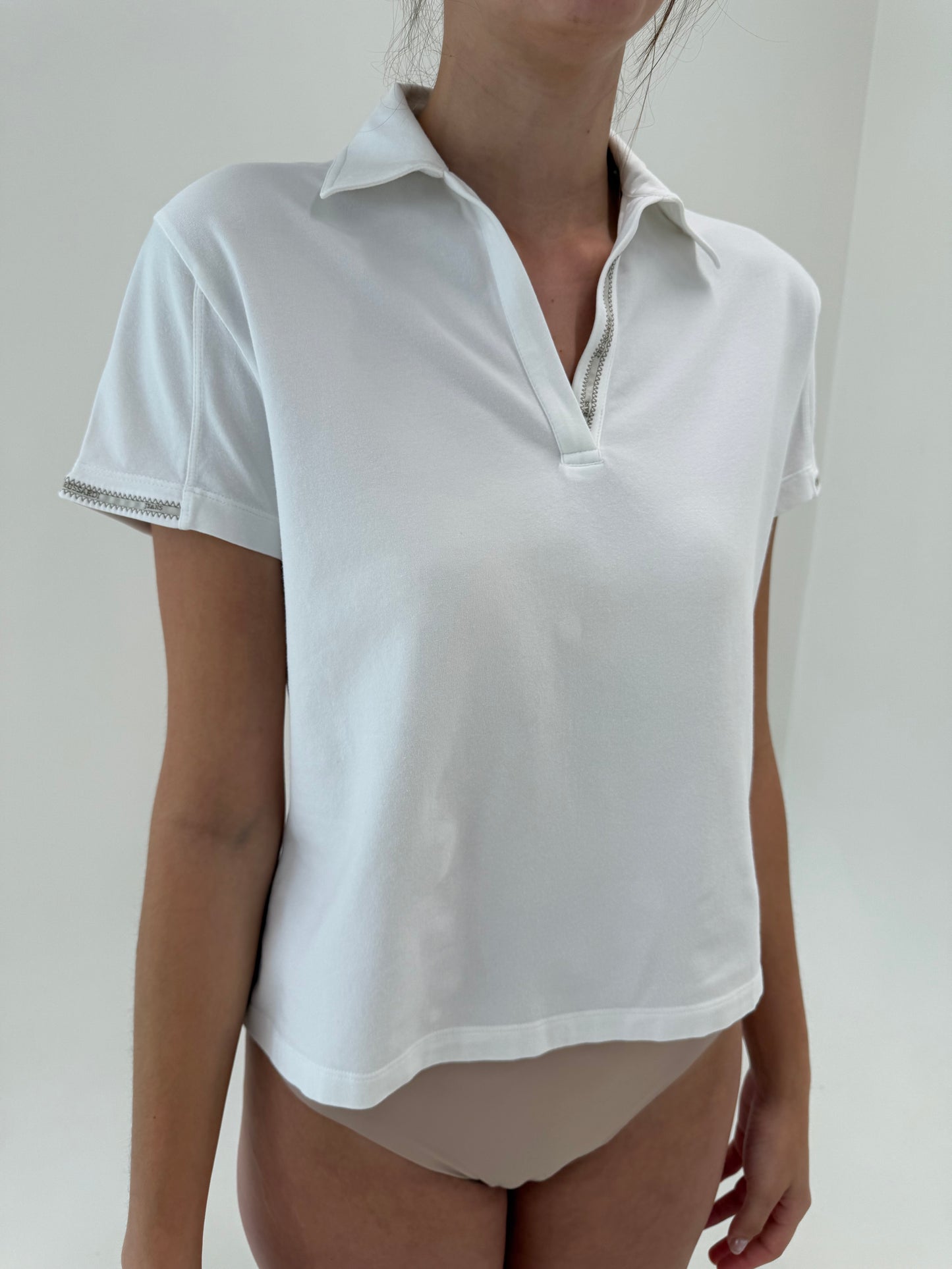 Top polo Trussardi din bumbac excepțional