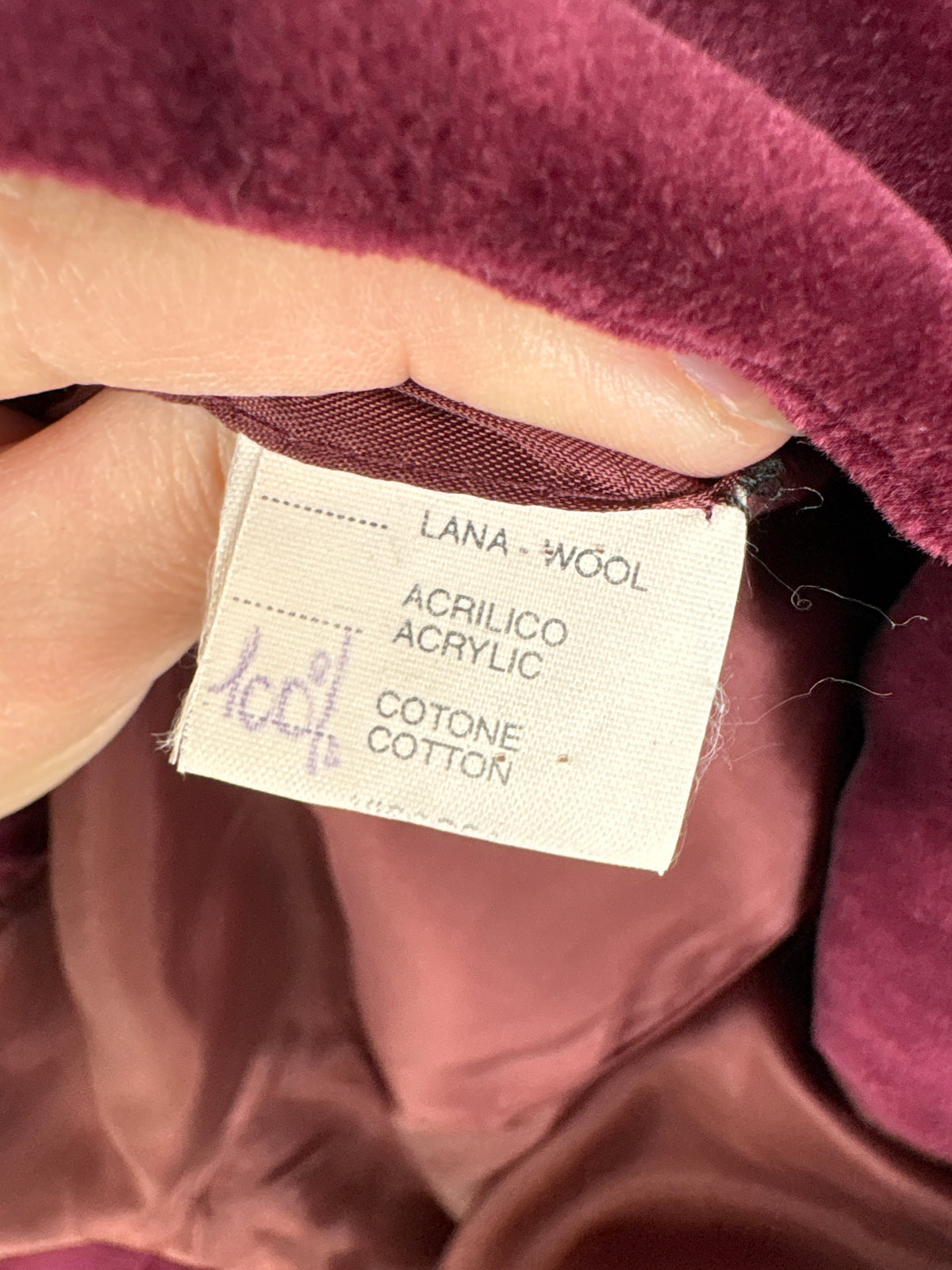 Sacou tall burgundy cambrat din catifea de bumbac