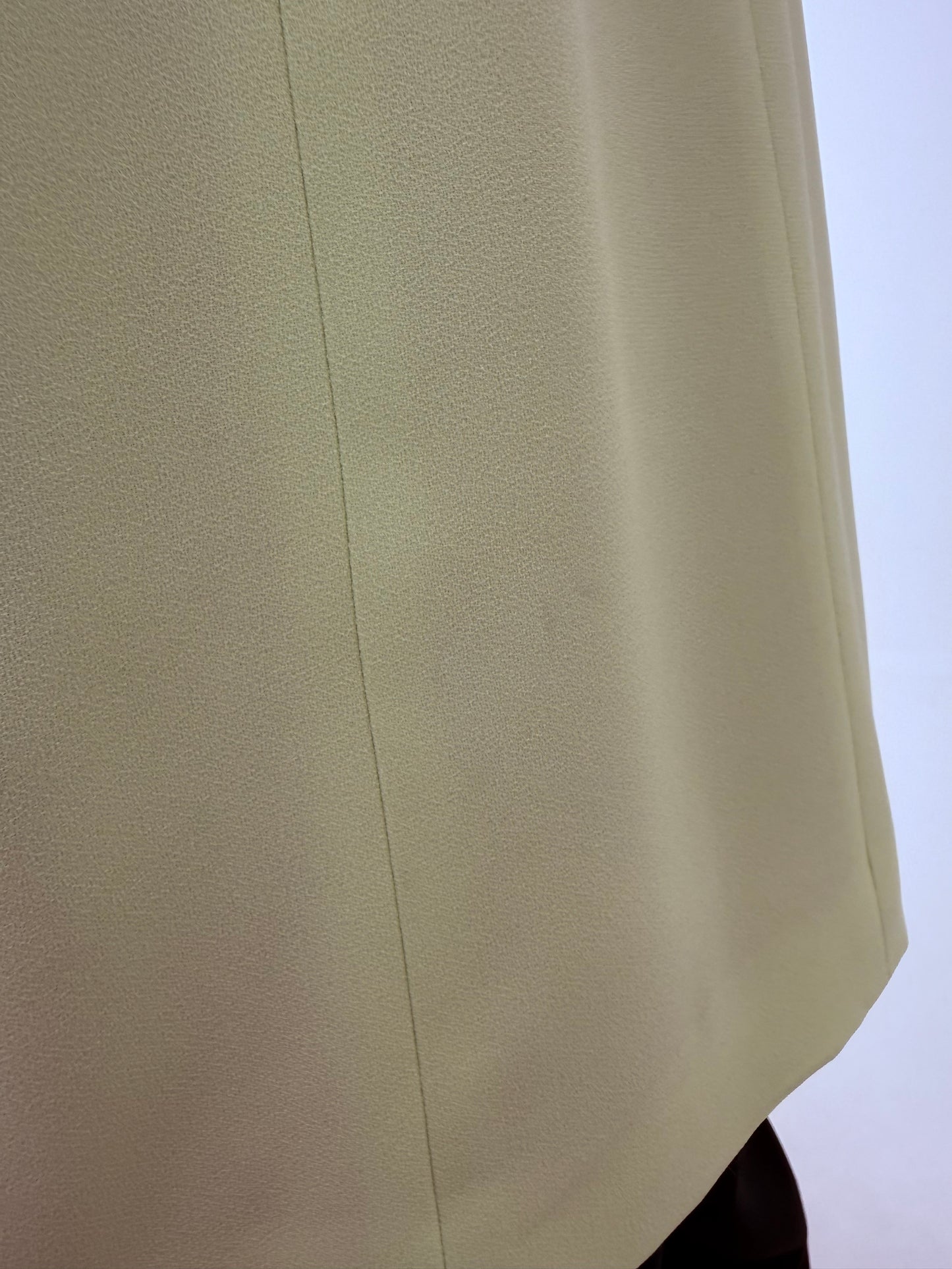Pardesiu excepțional plus size cu broderie geometrică light green din crep