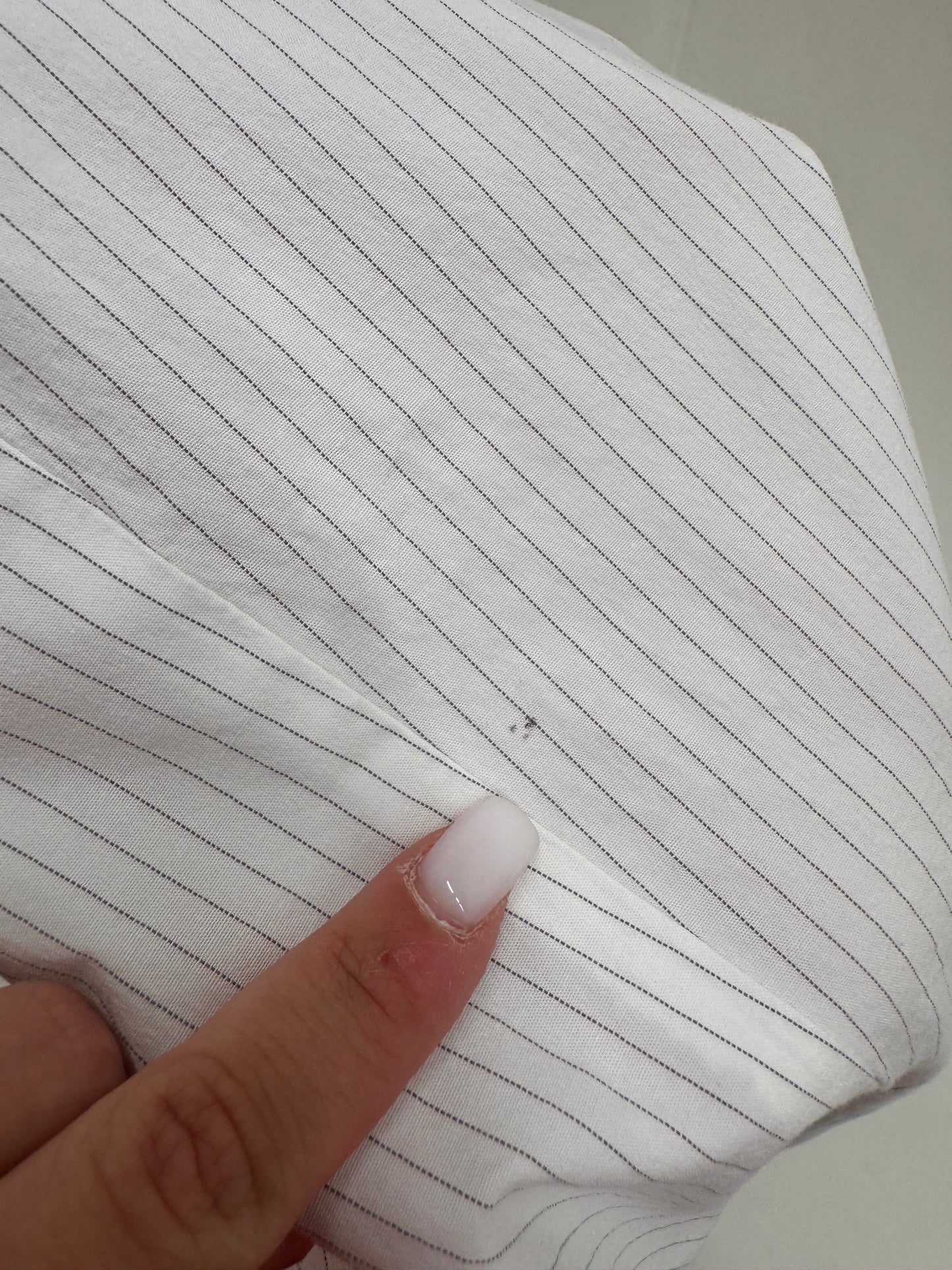 Pantaloni tall Hugo Boss din poplin premium de bumbac cu dungi fine verticale