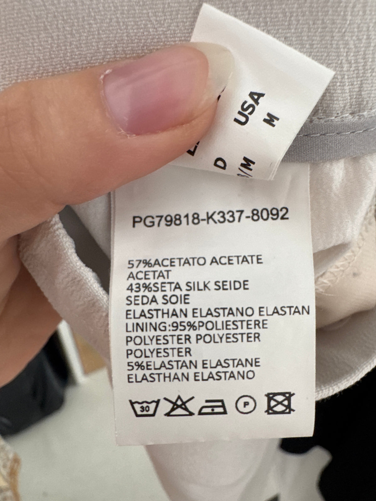 Pantaloni luxury Fabiana Filippi petite din mix de mătase naturală silver gray