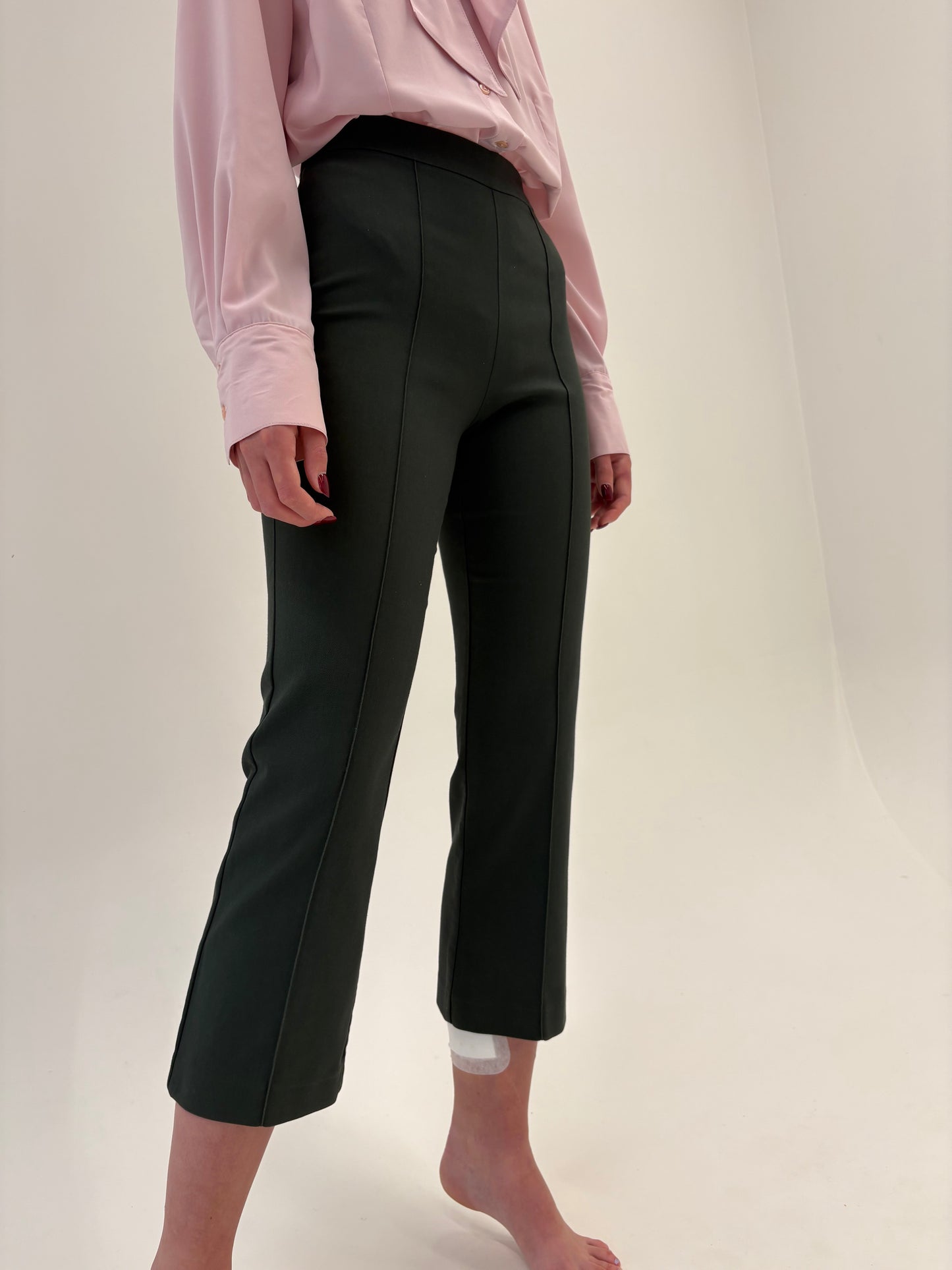 Pantaloni dark forest green modelatori petite bootcut