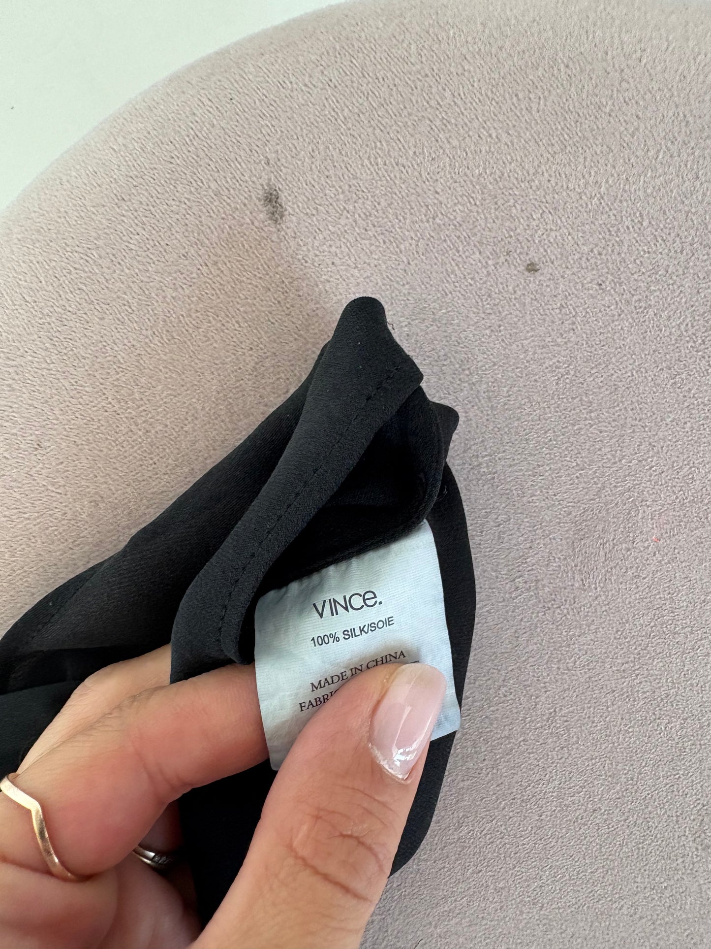 Top de brand luxury Vince din mătase naturală în croi lejer