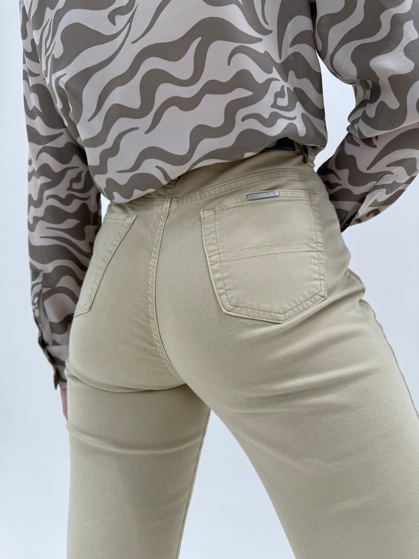 Jeans luxury de vară Trussardi camel ultra confort modelatori
