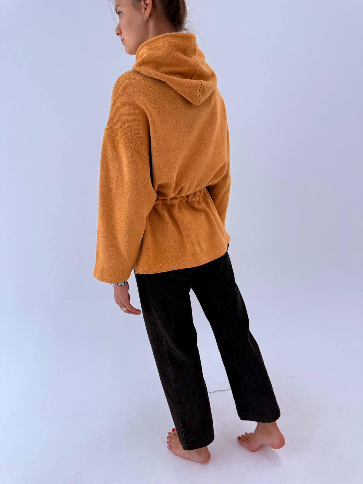 Jacheta de brand luxury plus size Elena Miro din bumbac gros cu talie reglabilă