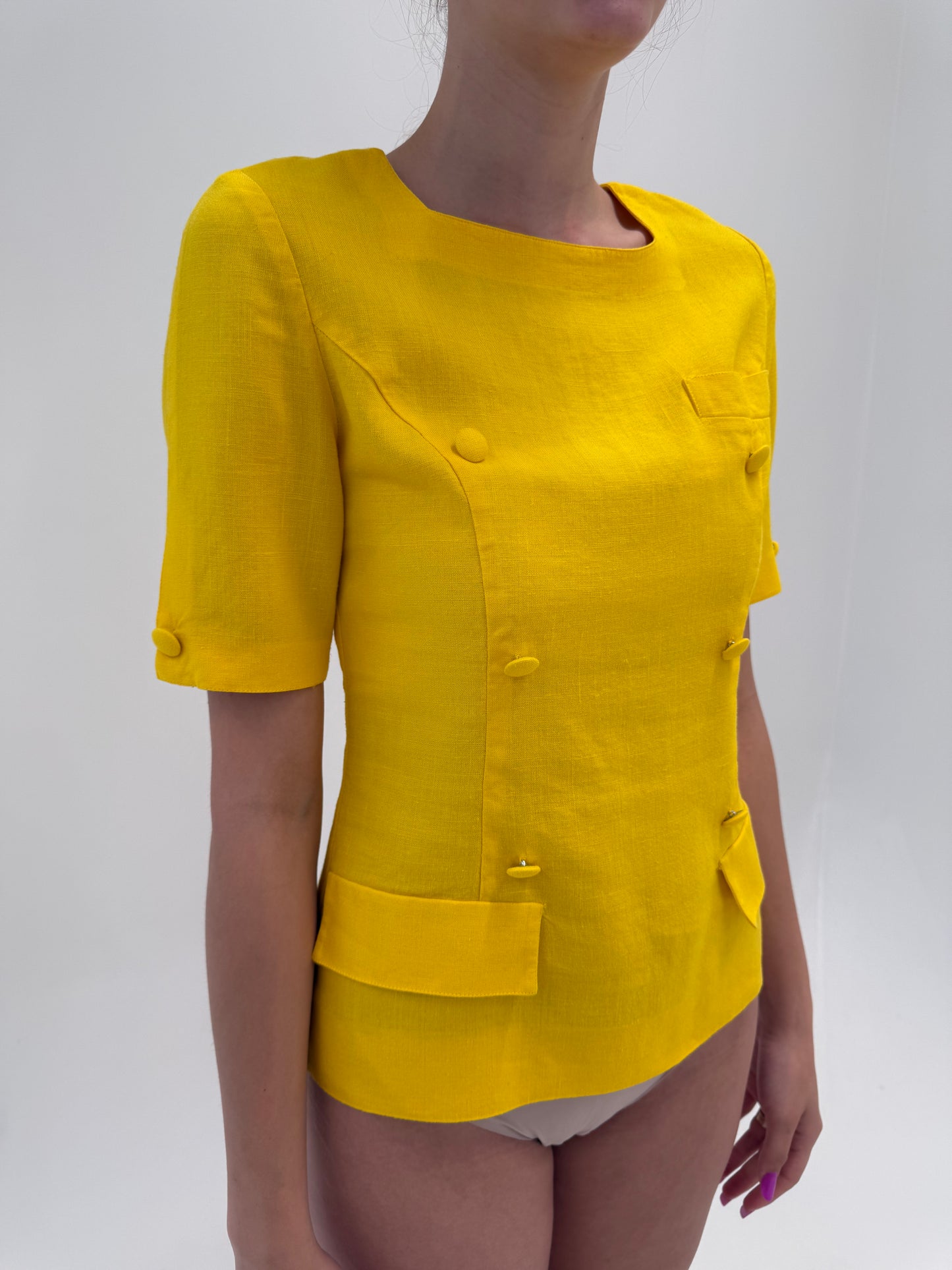 Corsaj vintage Luisa Spagnoli din in premium structurat