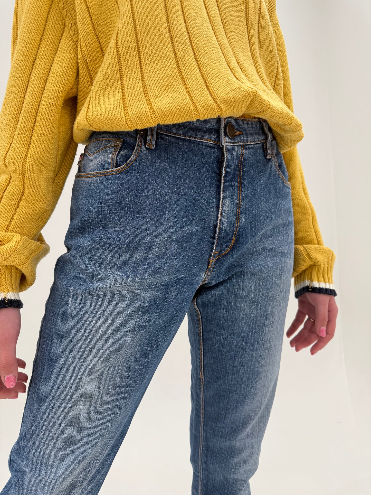 Jeans Burberry petite classic wash and fit ușor modelatori