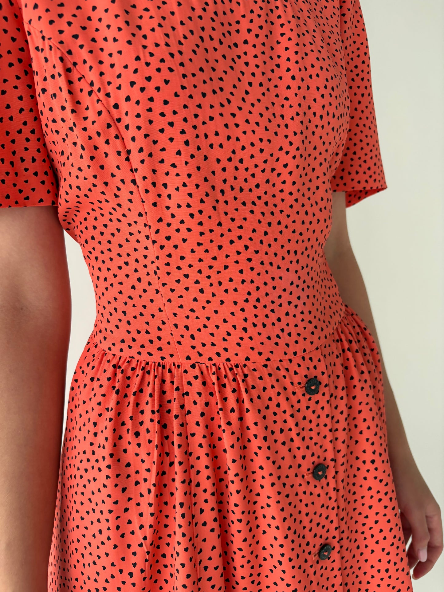Rochie vintage vaporoasă tangerine orange