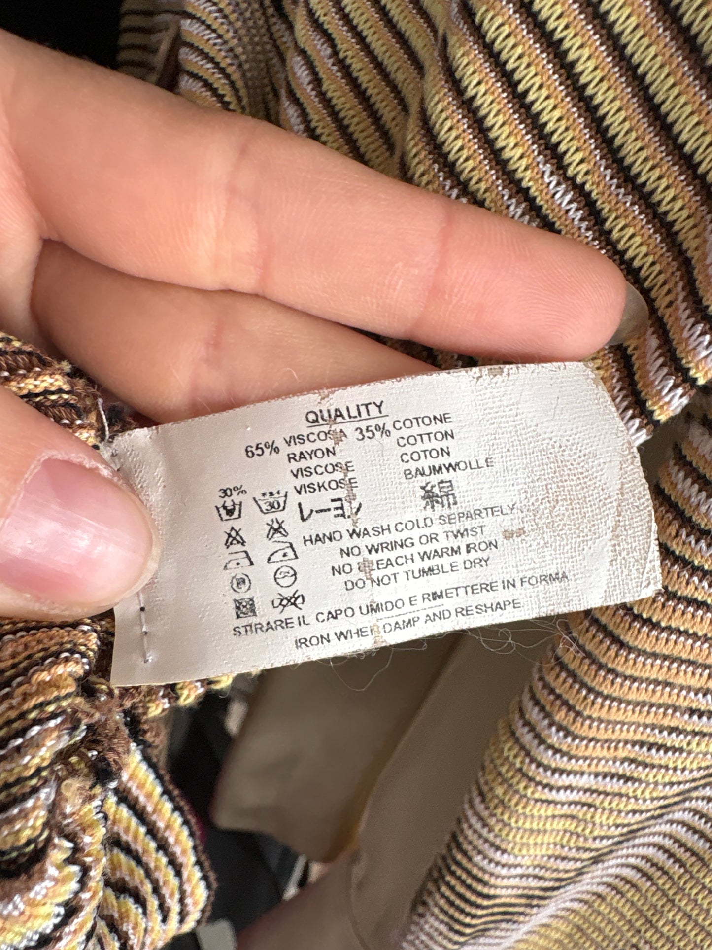 Cardigan Missoni de vară din jerse specific brandului în nuanțe neutre