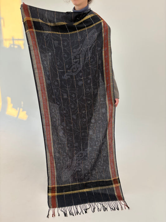 Shawl XXL excepțional din cașmir și mătase naturală