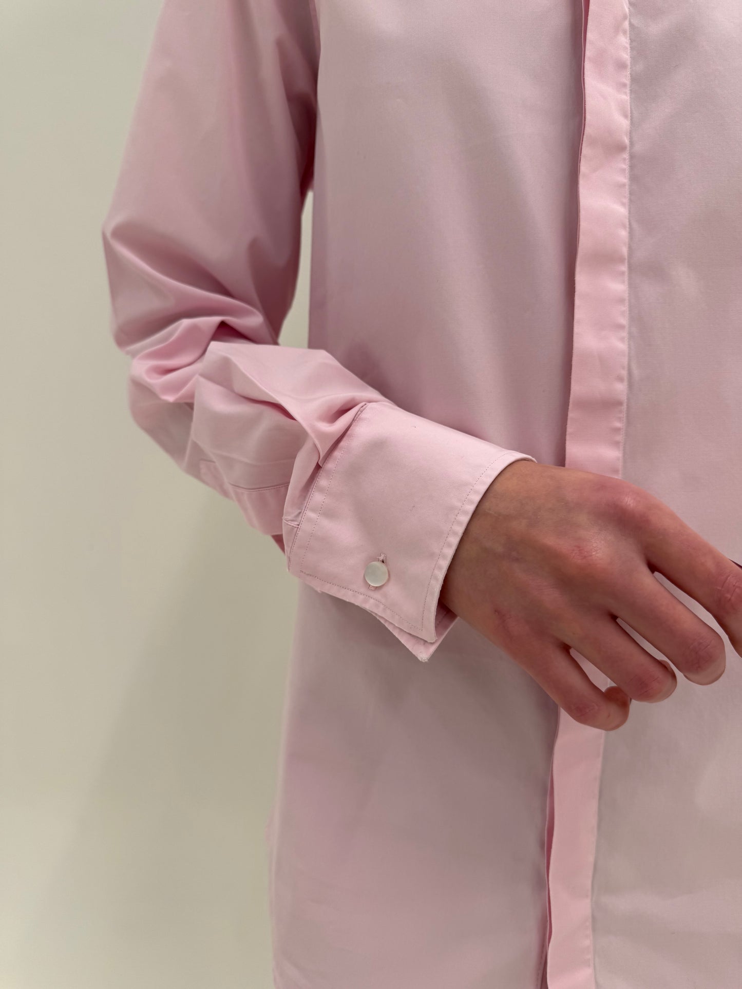 Cămașa tall Dsquared2 din bumbac egiptean în croi actual powder pink