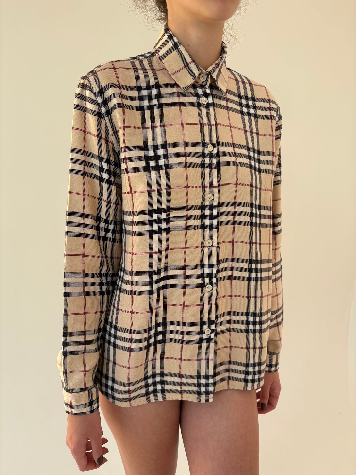 Cămașa Burberry din flanel de bumbac