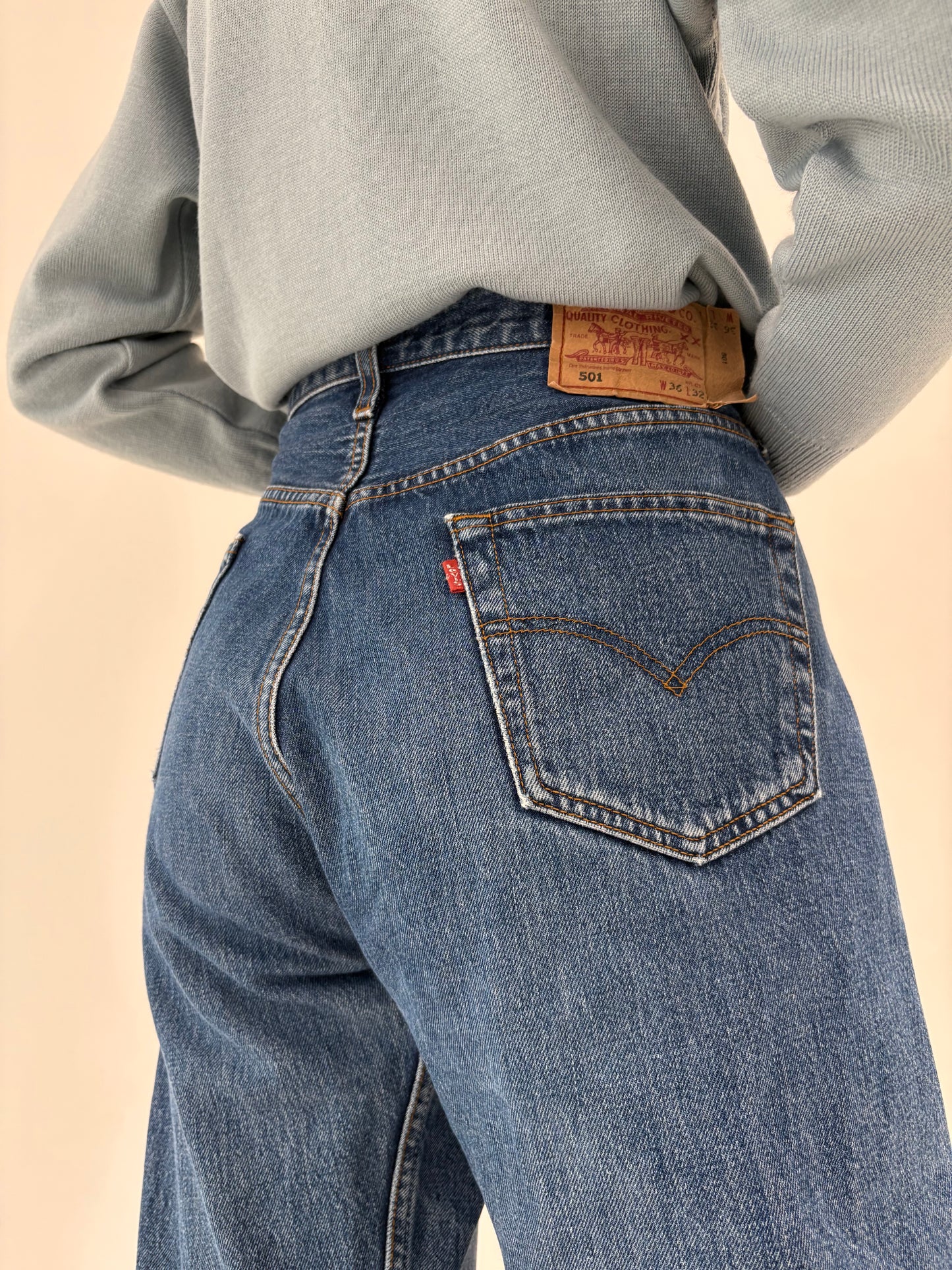 Jeans vintage Levi’s tall model 501 classic wash