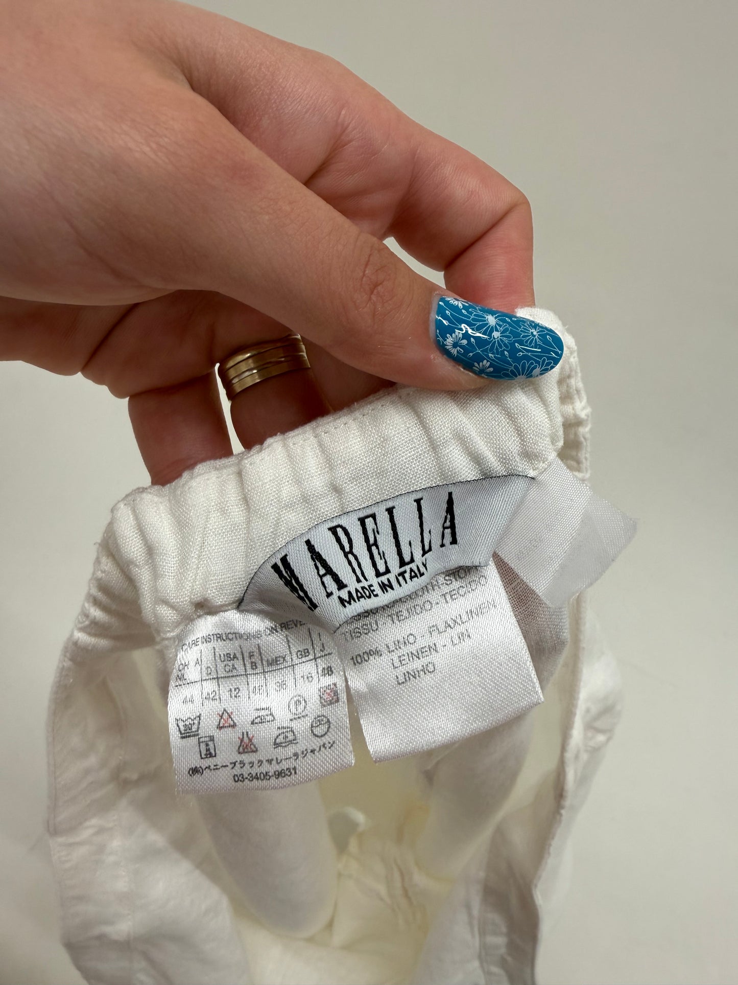 Pantaloni Marella by Max Mara din in premium în croi clasic cu talie elastică