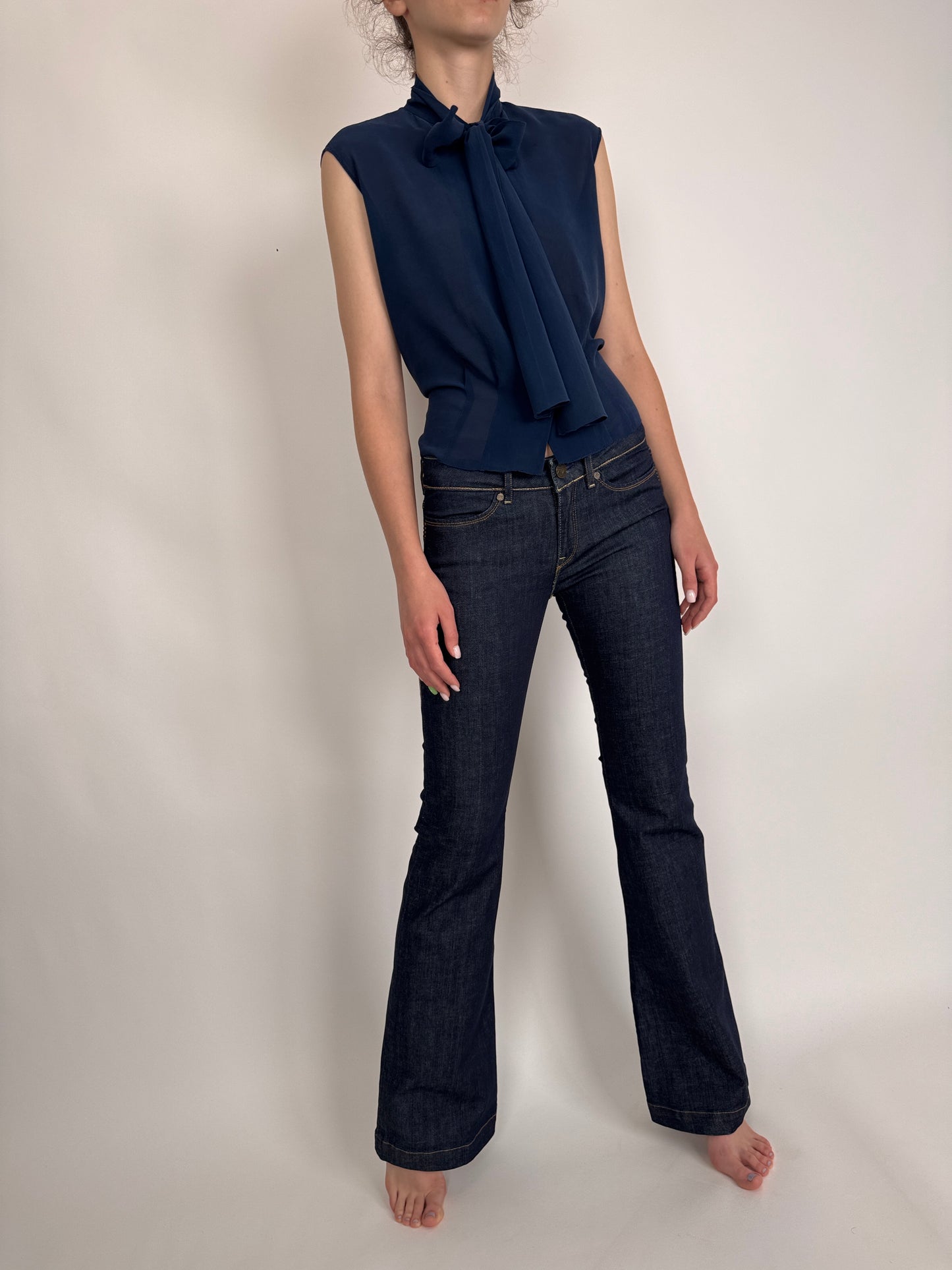 Jeanși vintage super premium raw modelatori Replay în croi super actual
