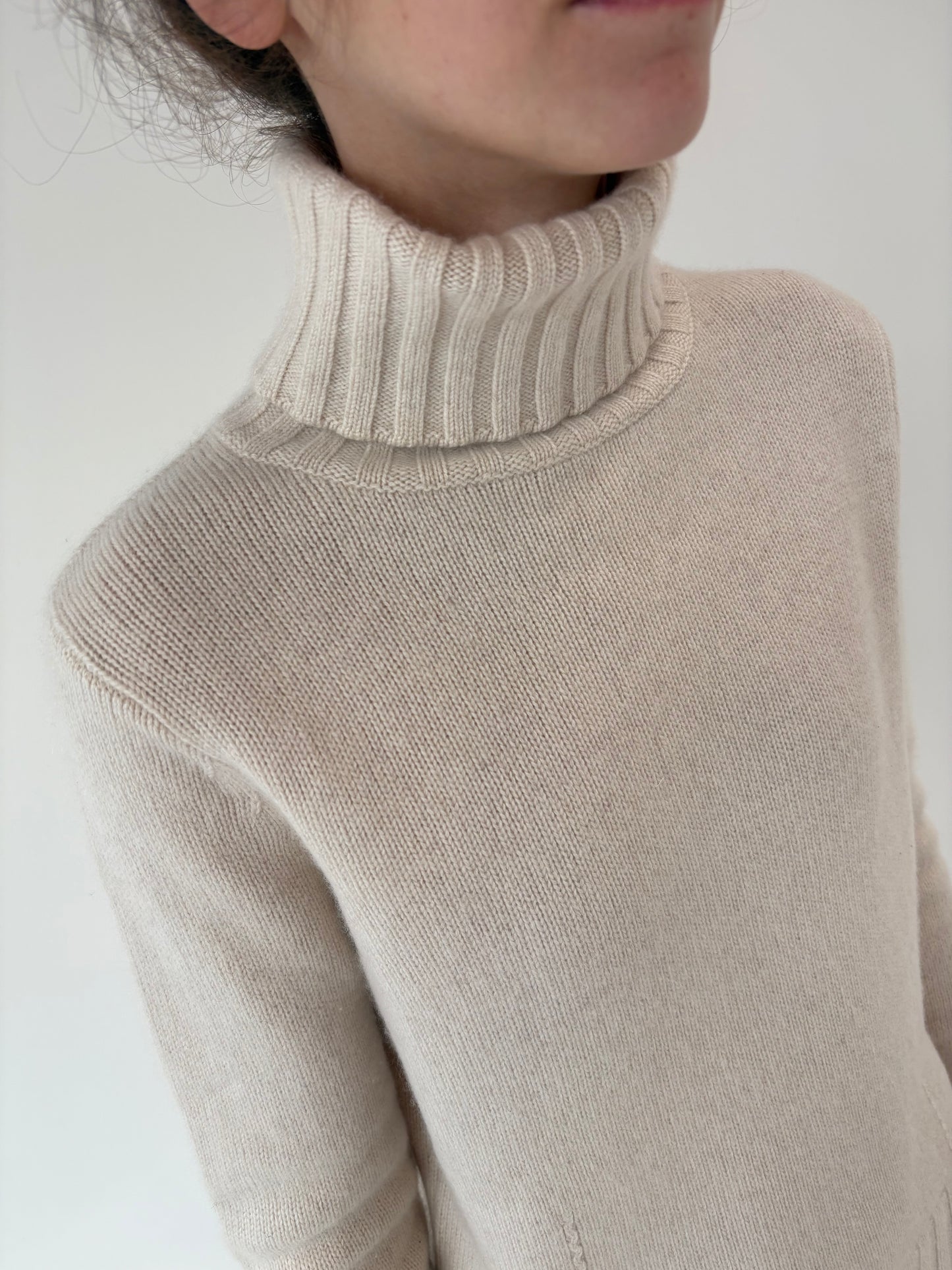 Maleta high end din cașmir gros multiply off white