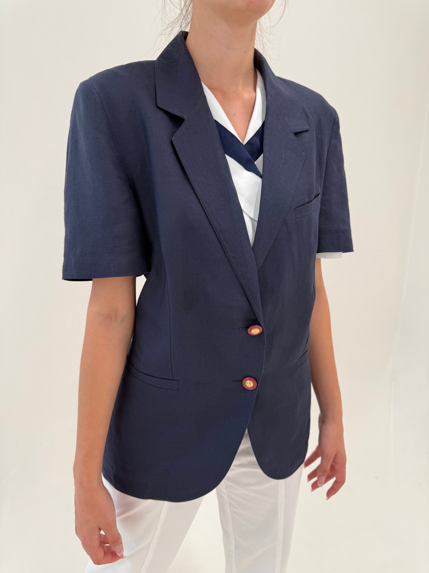Sacou clasic din in premium italian Navy blue