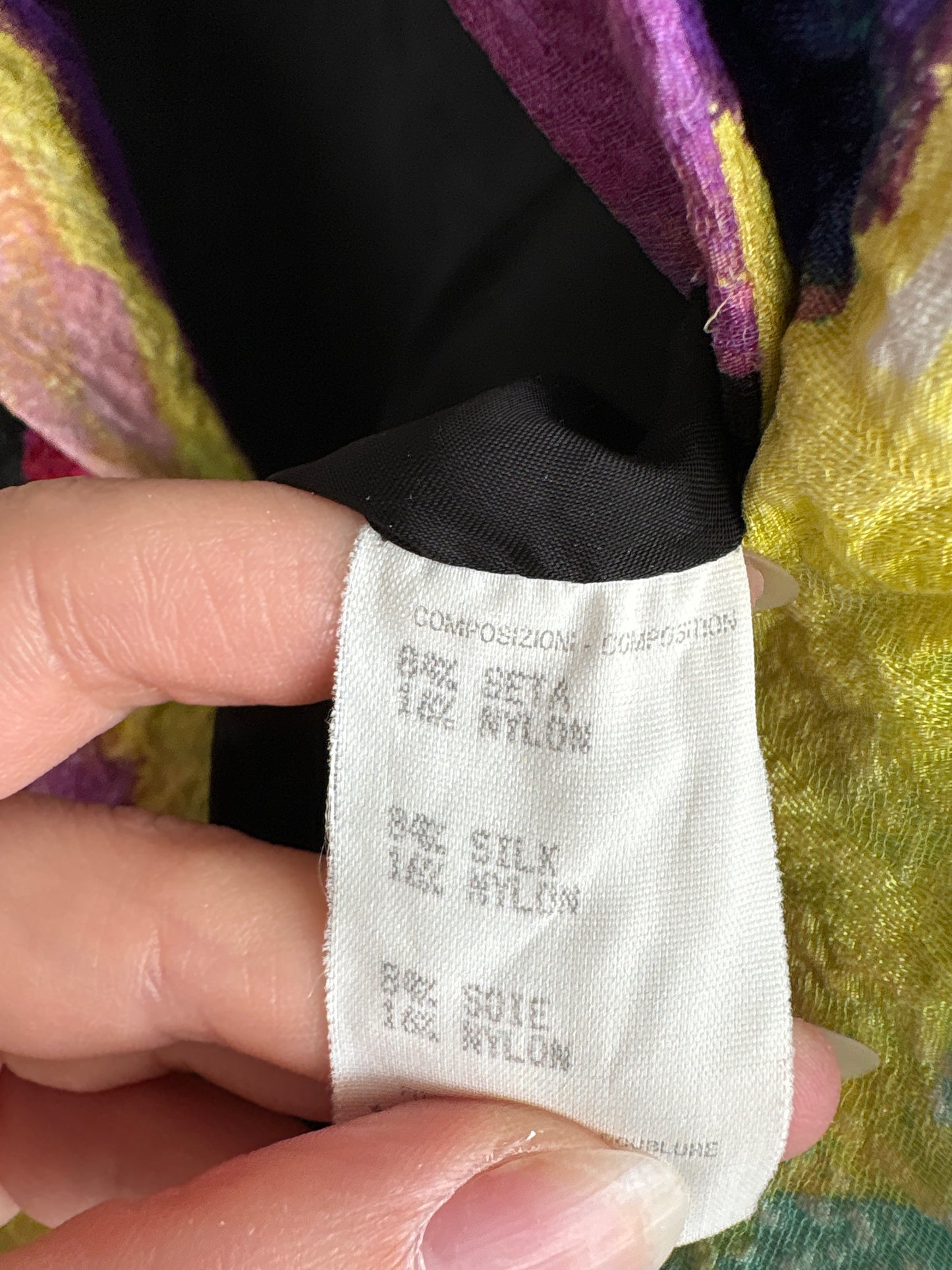 Sacou vintage de colecție Versace început de ani 90 cambrat din mix de mătase naturală