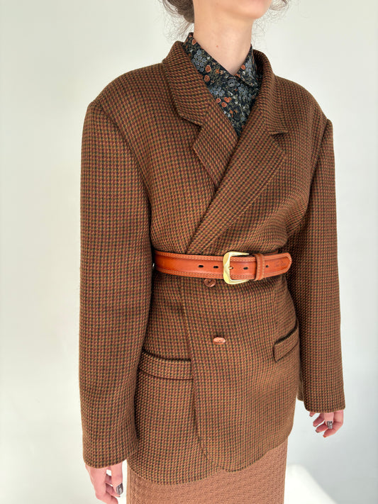 Sacou din tweed excepțional de lana extrafina gros în culori superbe