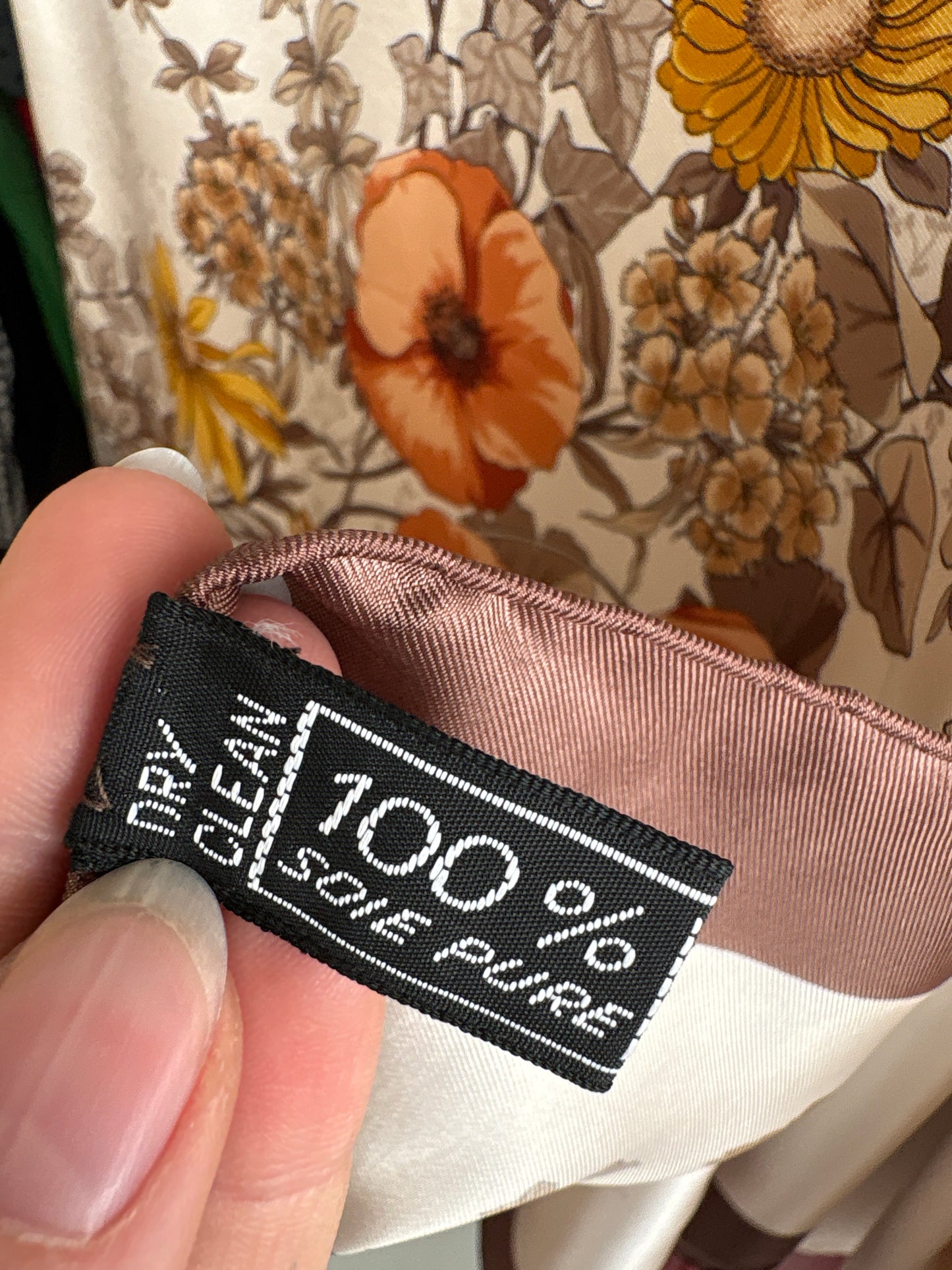 Eșarfă XL din mătase naturală în stil Gucci