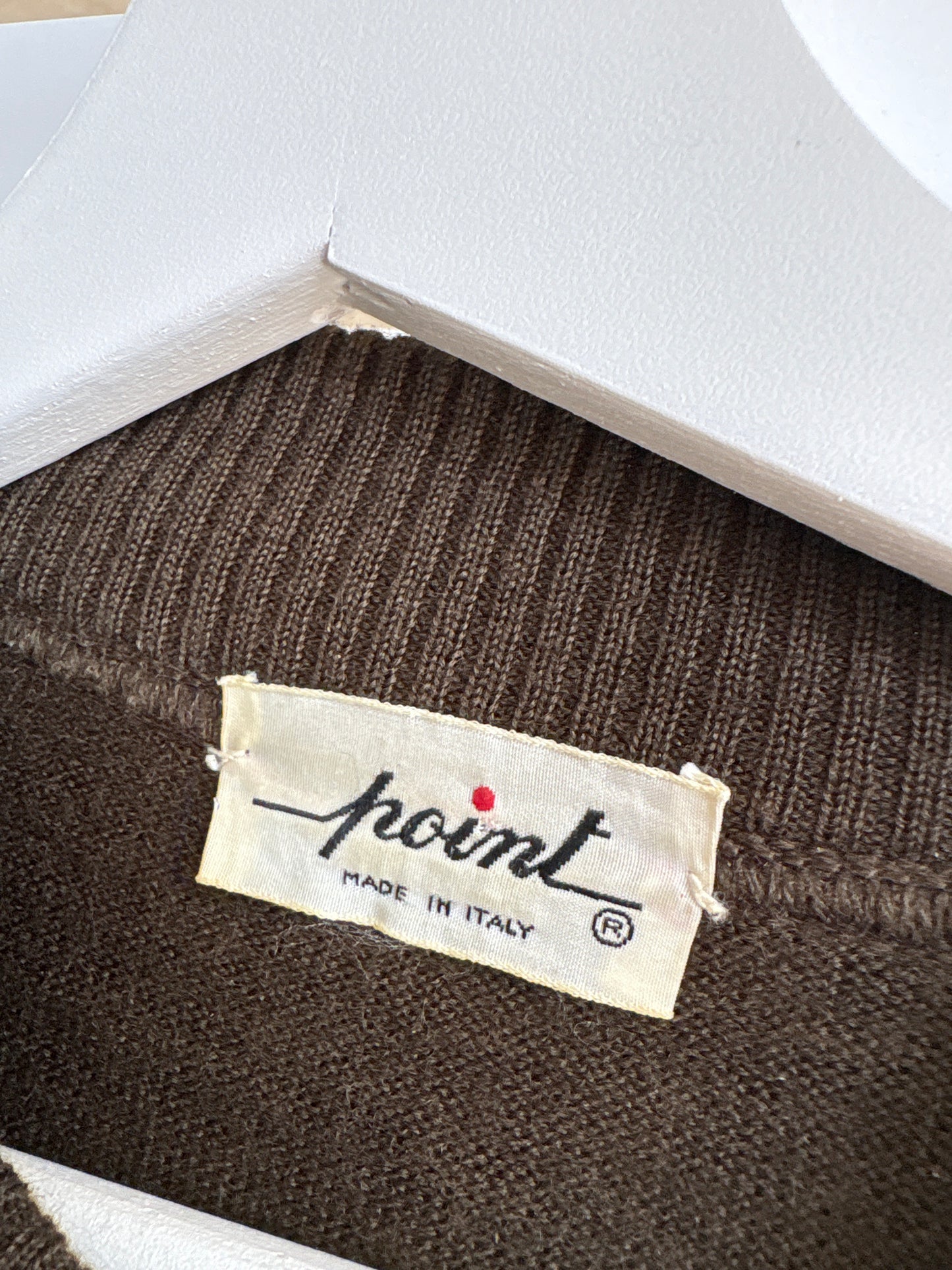 Maleta chimney dark kaki italiană din lana merino extrafina de gramaj mare