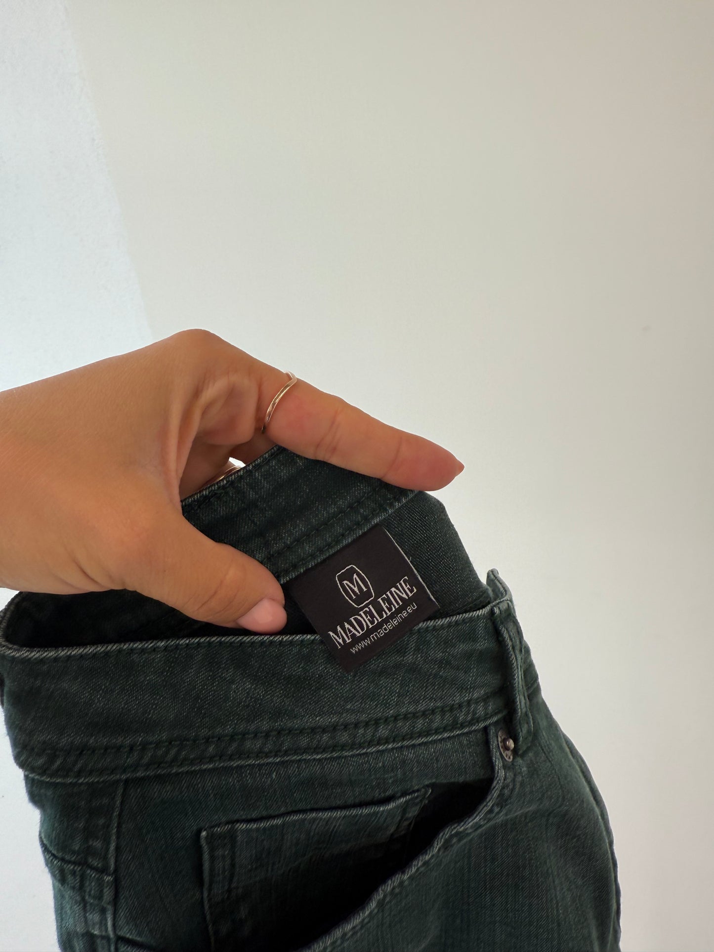 Jeans luxury Madeleine petite capri ultra confort modelatori forest green