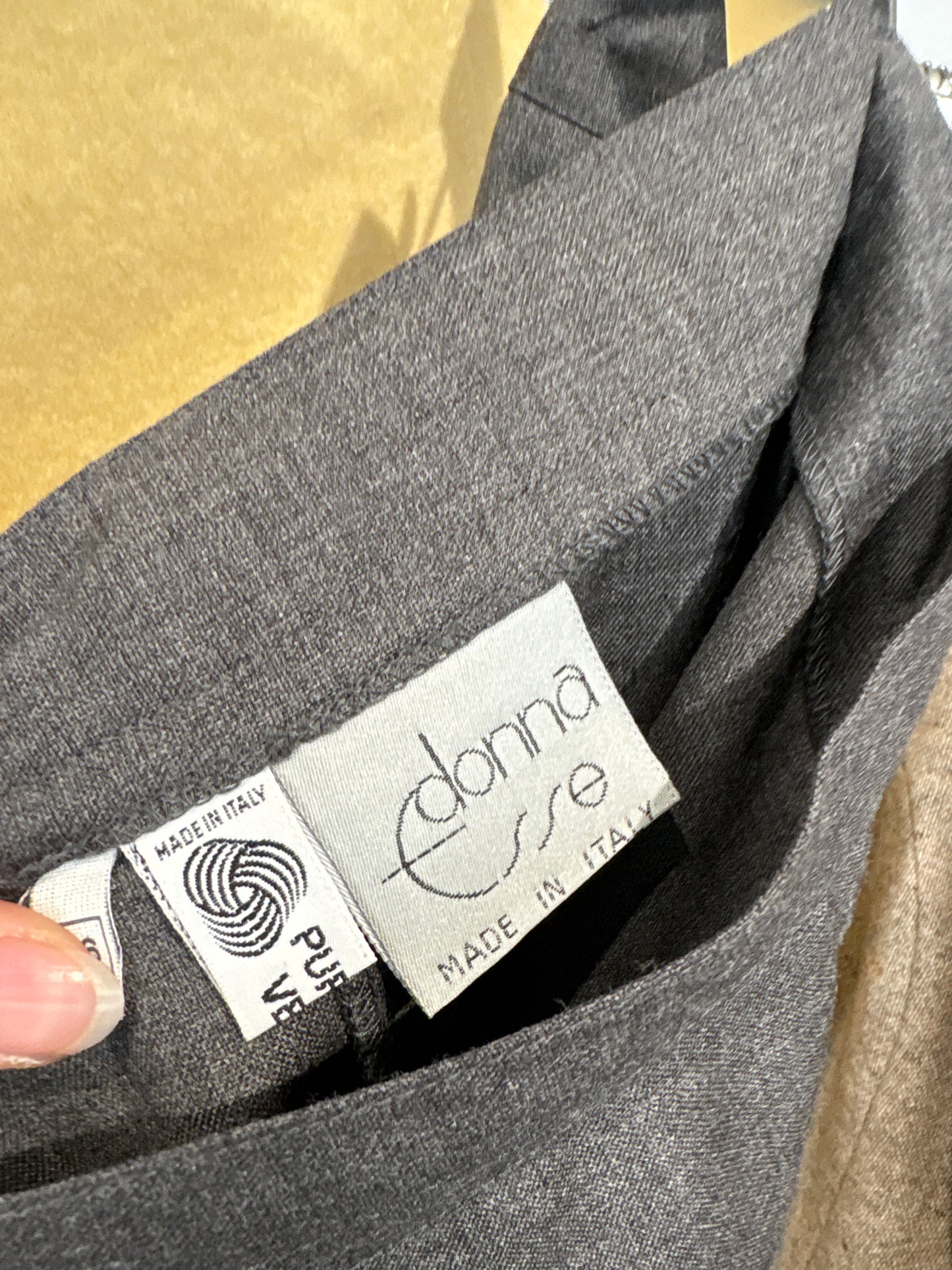 Pantaloni din lanita subțire de primăvară cu talie ultra înaltă și pense