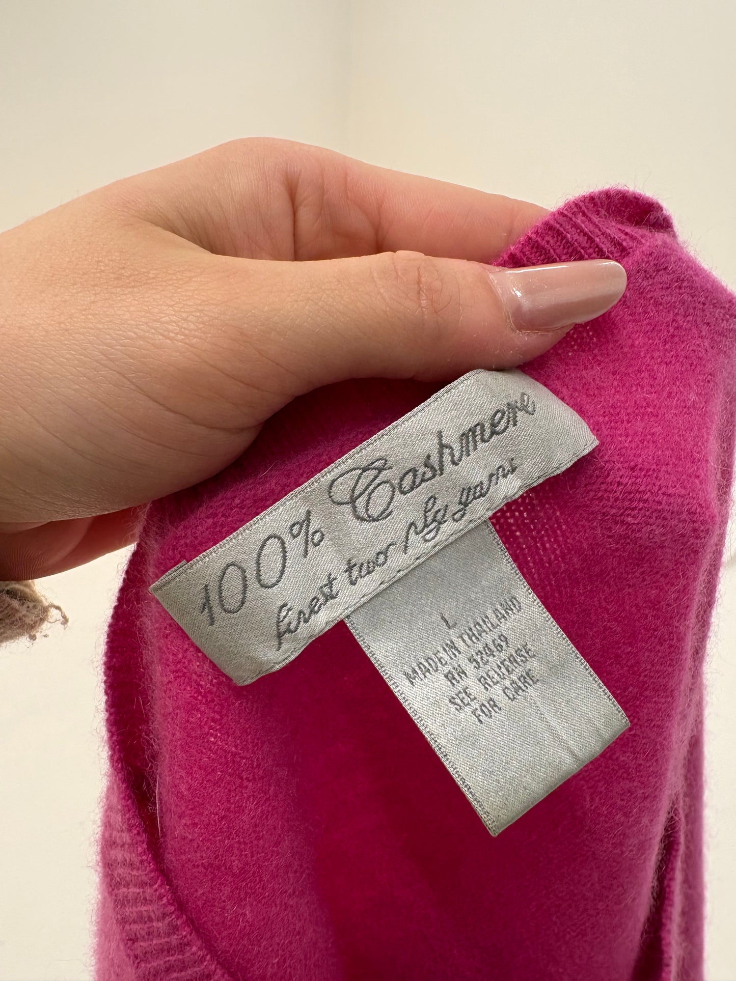 Top Barbie pink din cașmir