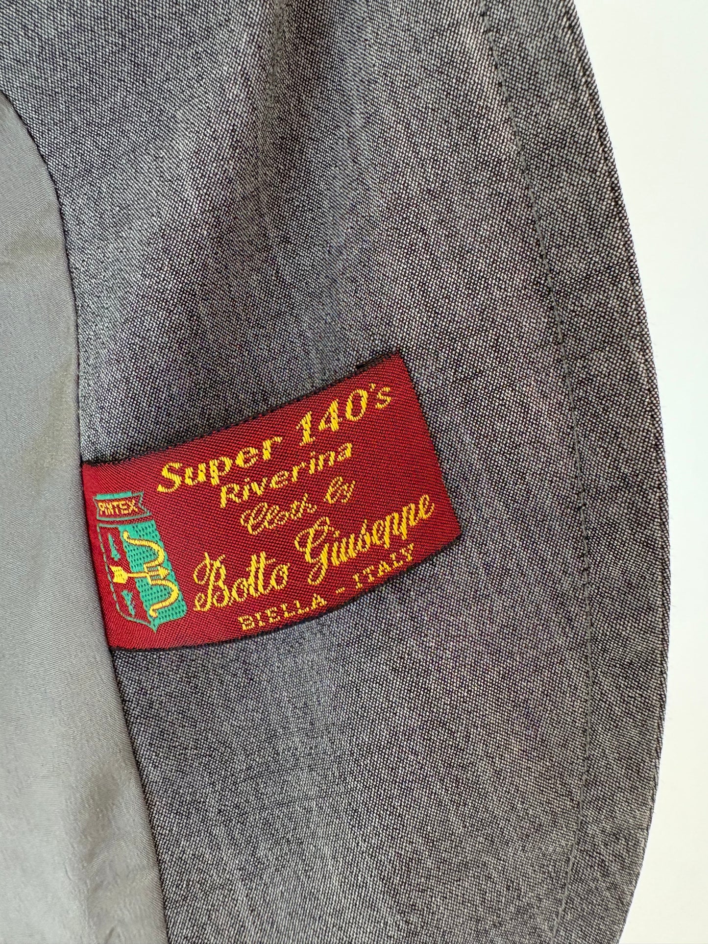 Costum luxury René Lezard cu pantaloni palazzo din stofă high end super 140’s