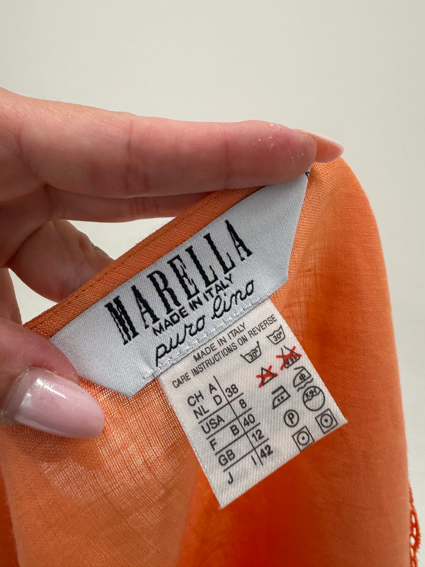 Top excepțional din in Marella by Max Mara cu broderie