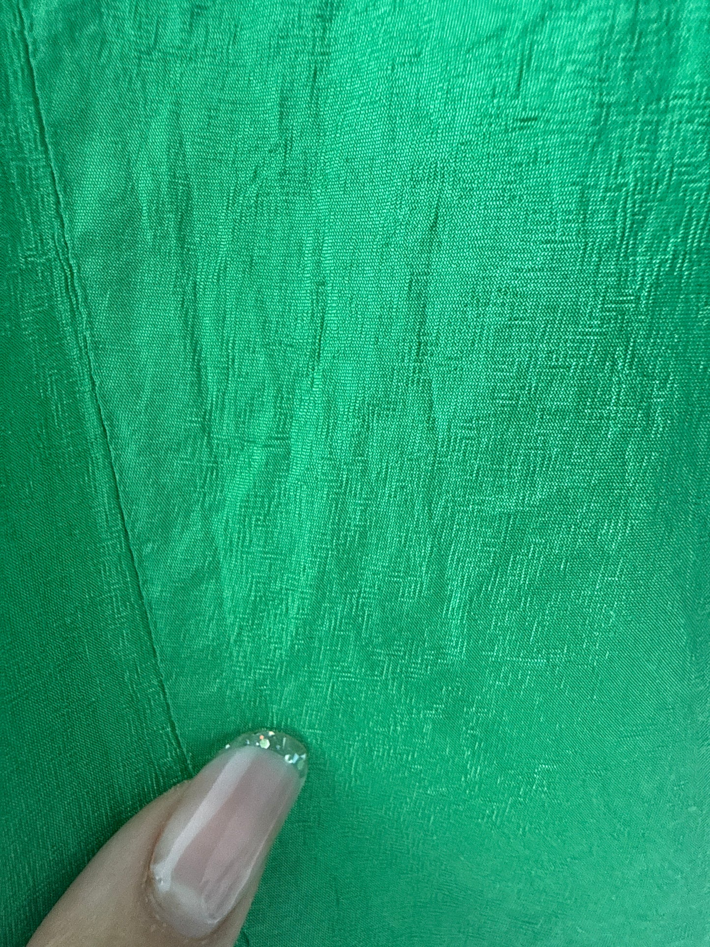 Corsaj din mătase naturală structurată verde tare