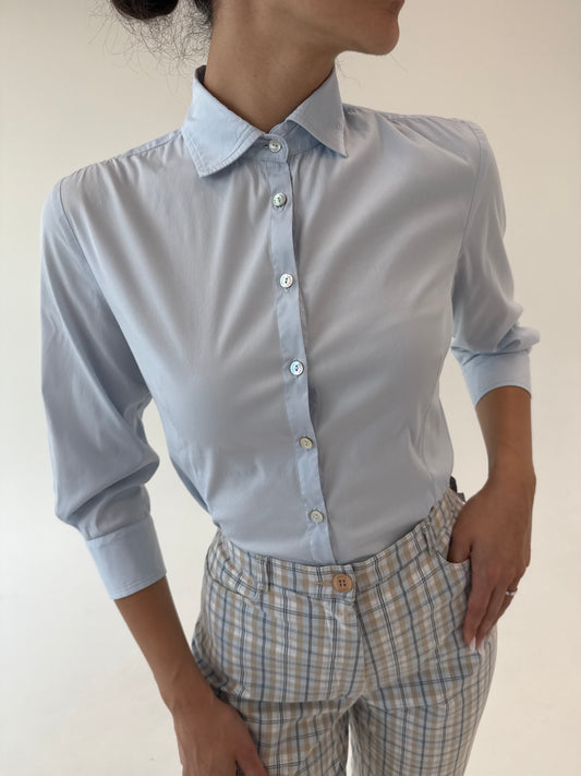 Cămașa super premium italiană cambrata baby blue